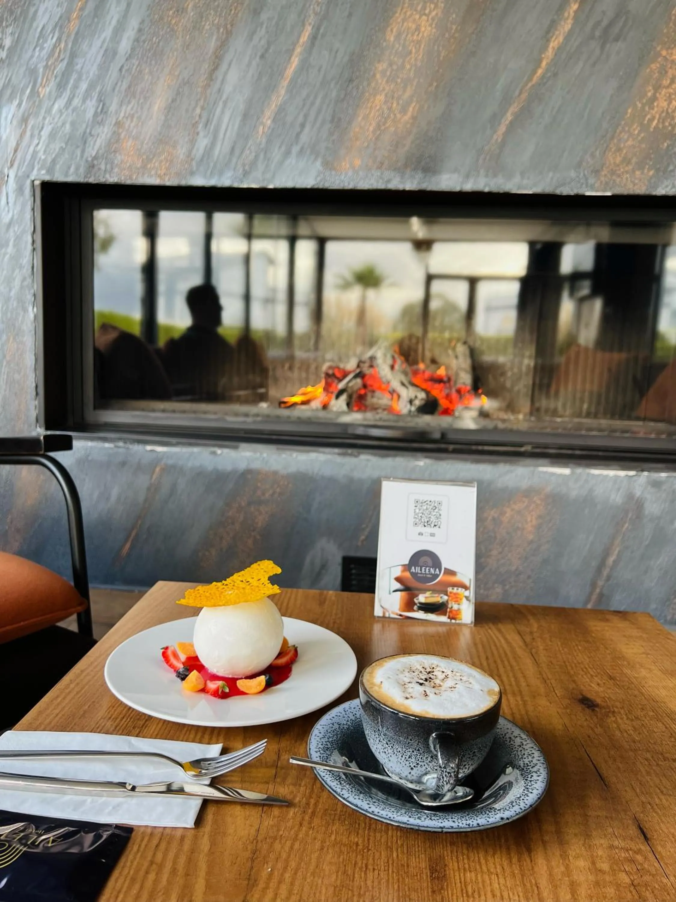 fireplace in Aileena Hotel & Villas