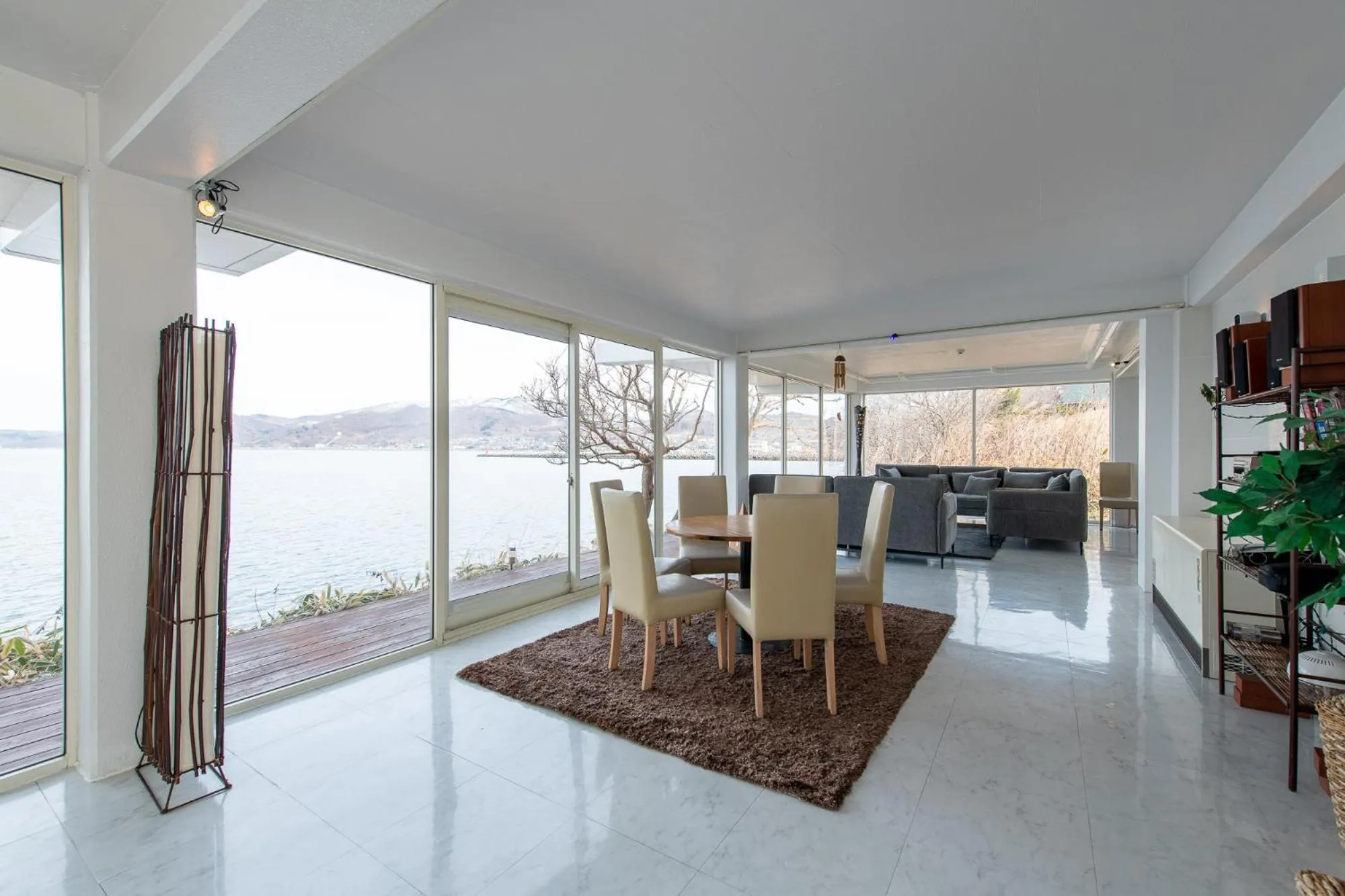 Living room in Sea Side House Toya