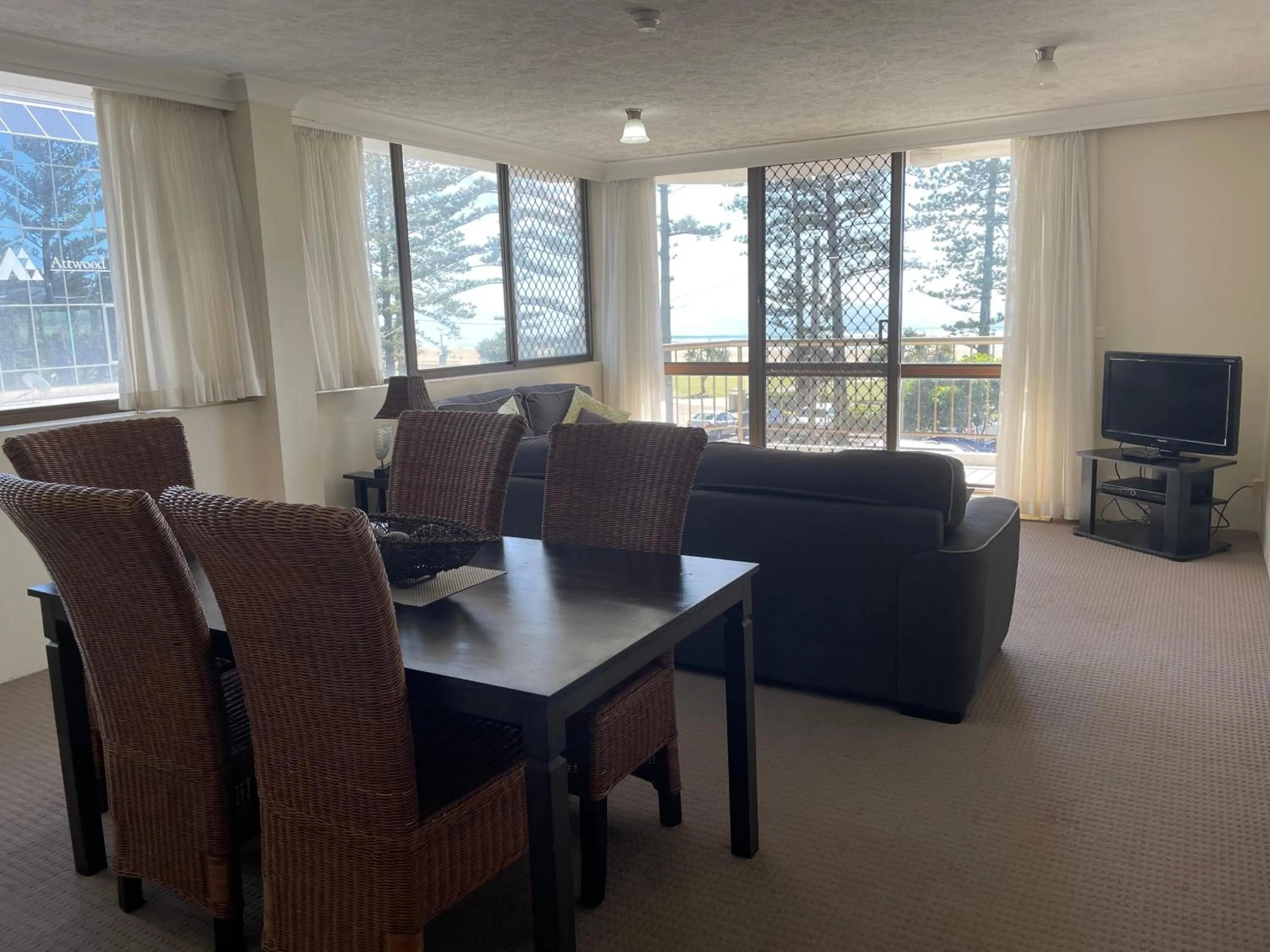 Seating area in Aries Holiday Apartments