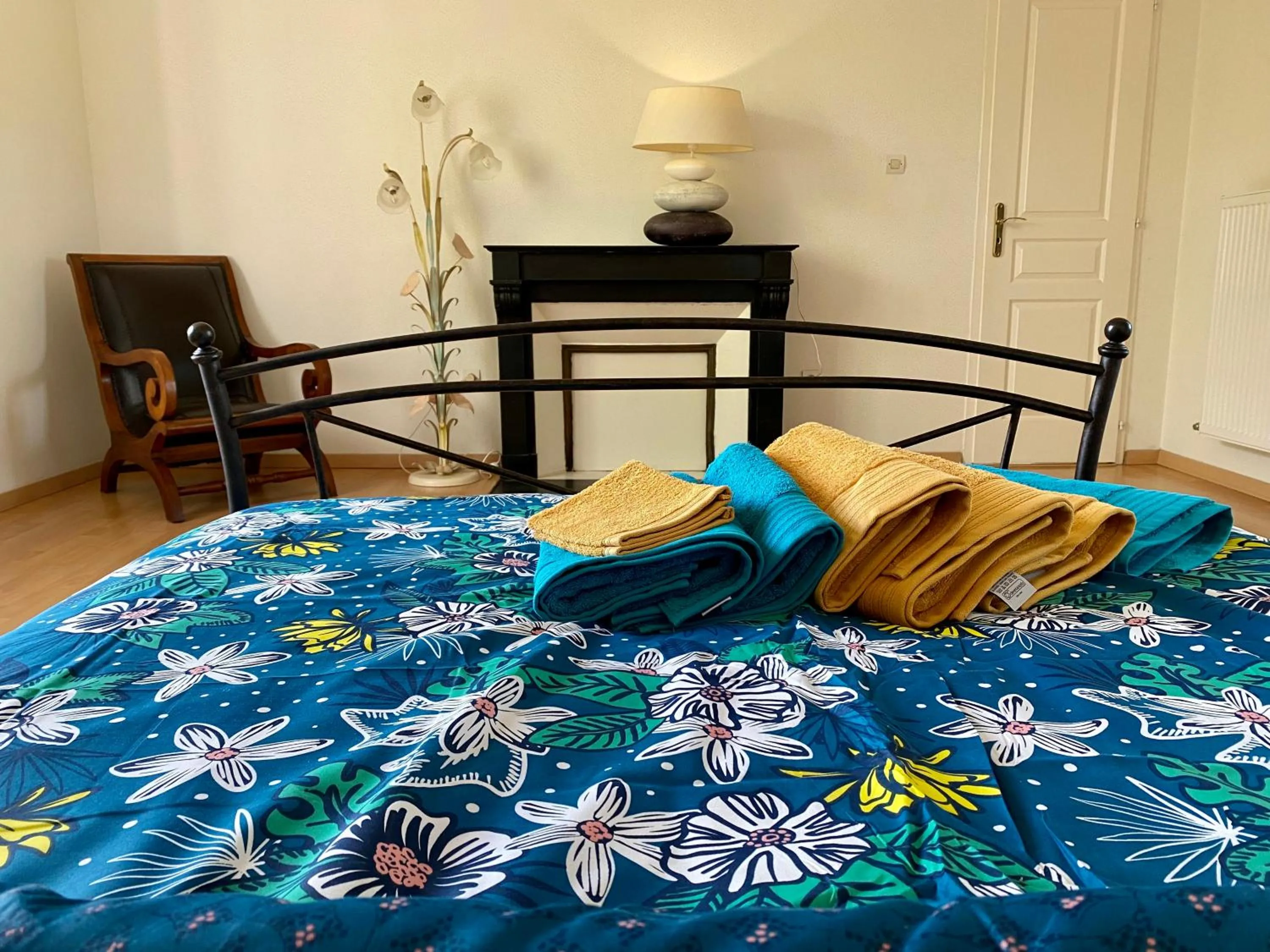 Bed in Maison de Campagne Sainte Barbe