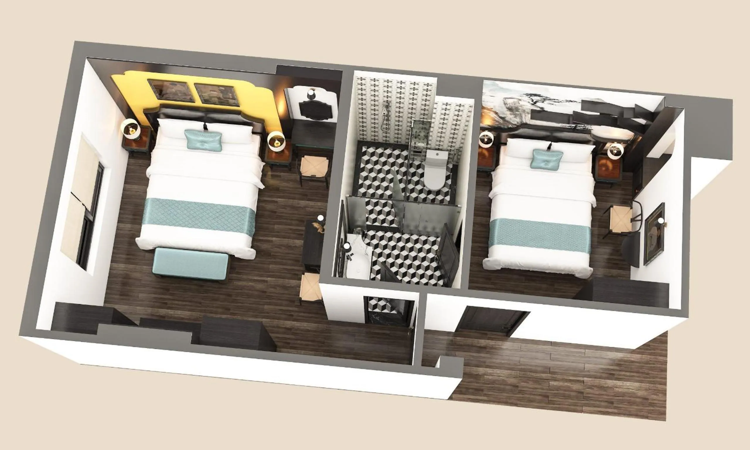 Photo of the whole room, Bed in Nature Boutique Hotel - Nguyen Thi Nghia