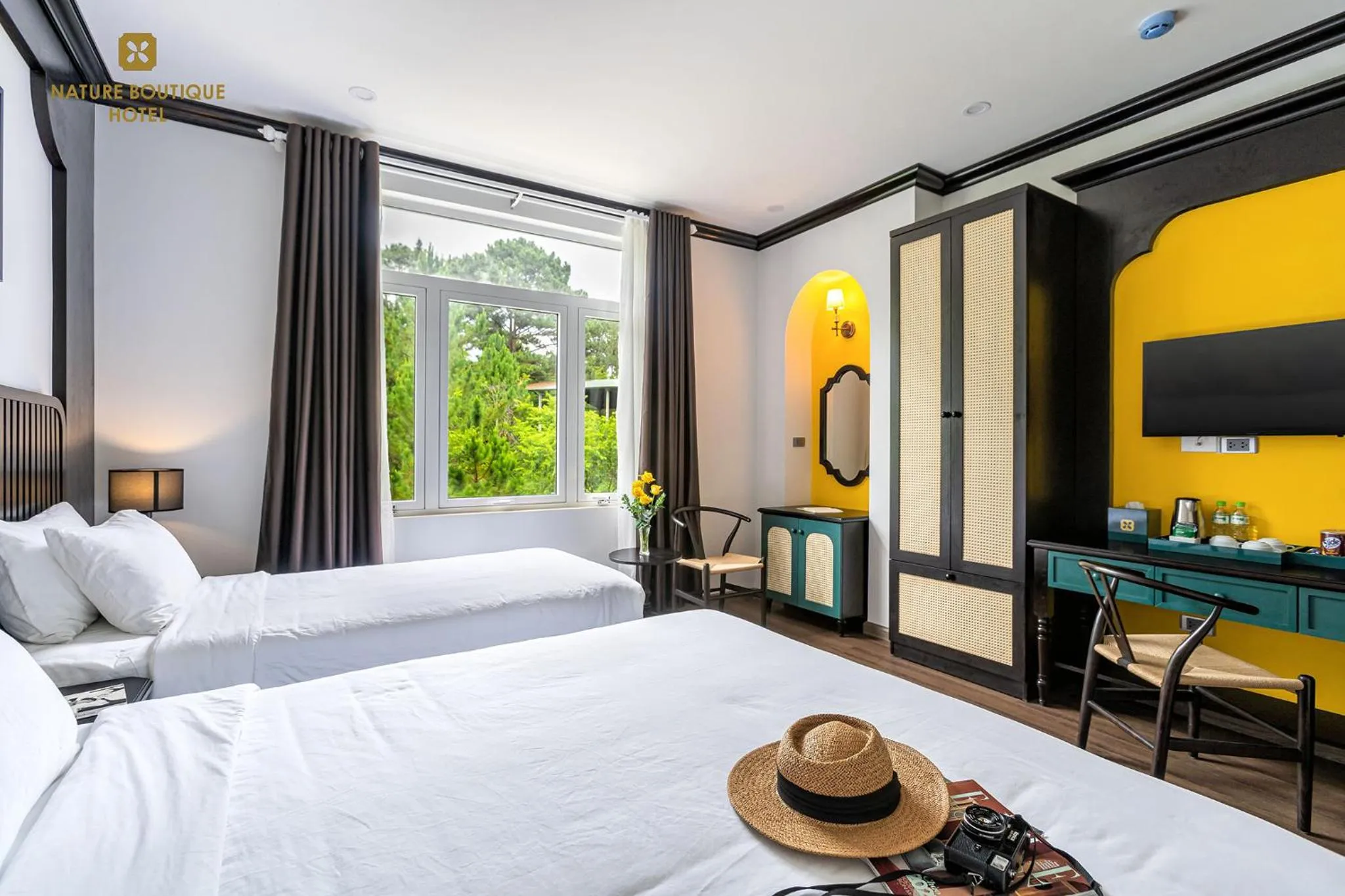 TV and multimedia, Bed in Nature Boutique Hotel - Nguyen Thi Nghia