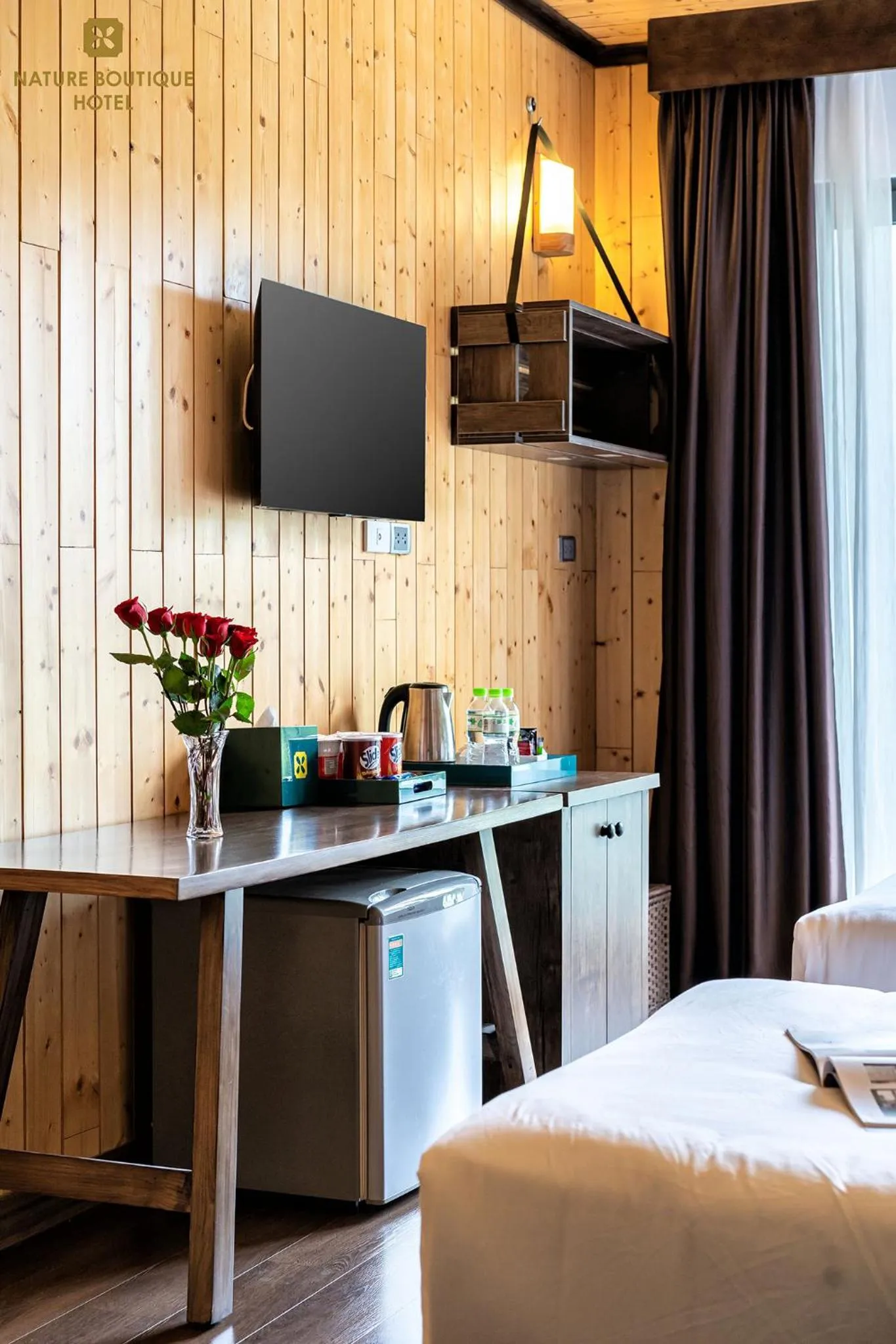 TV and multimedia, Bed in Nature Boutique Hotel - Nguyen Thi Nghia