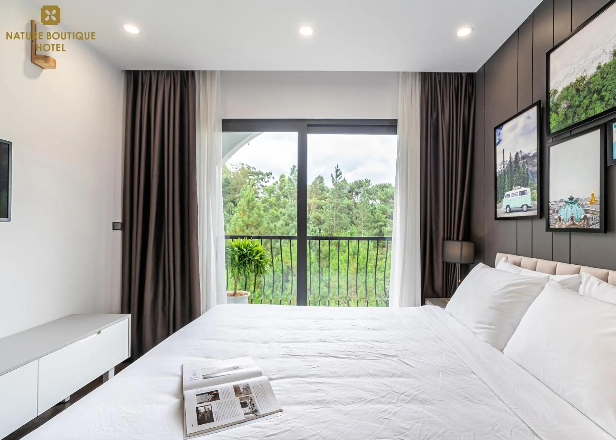 View (from property/room), Bed in Nature Boutique Hotel - Nguyen Thi Nghia