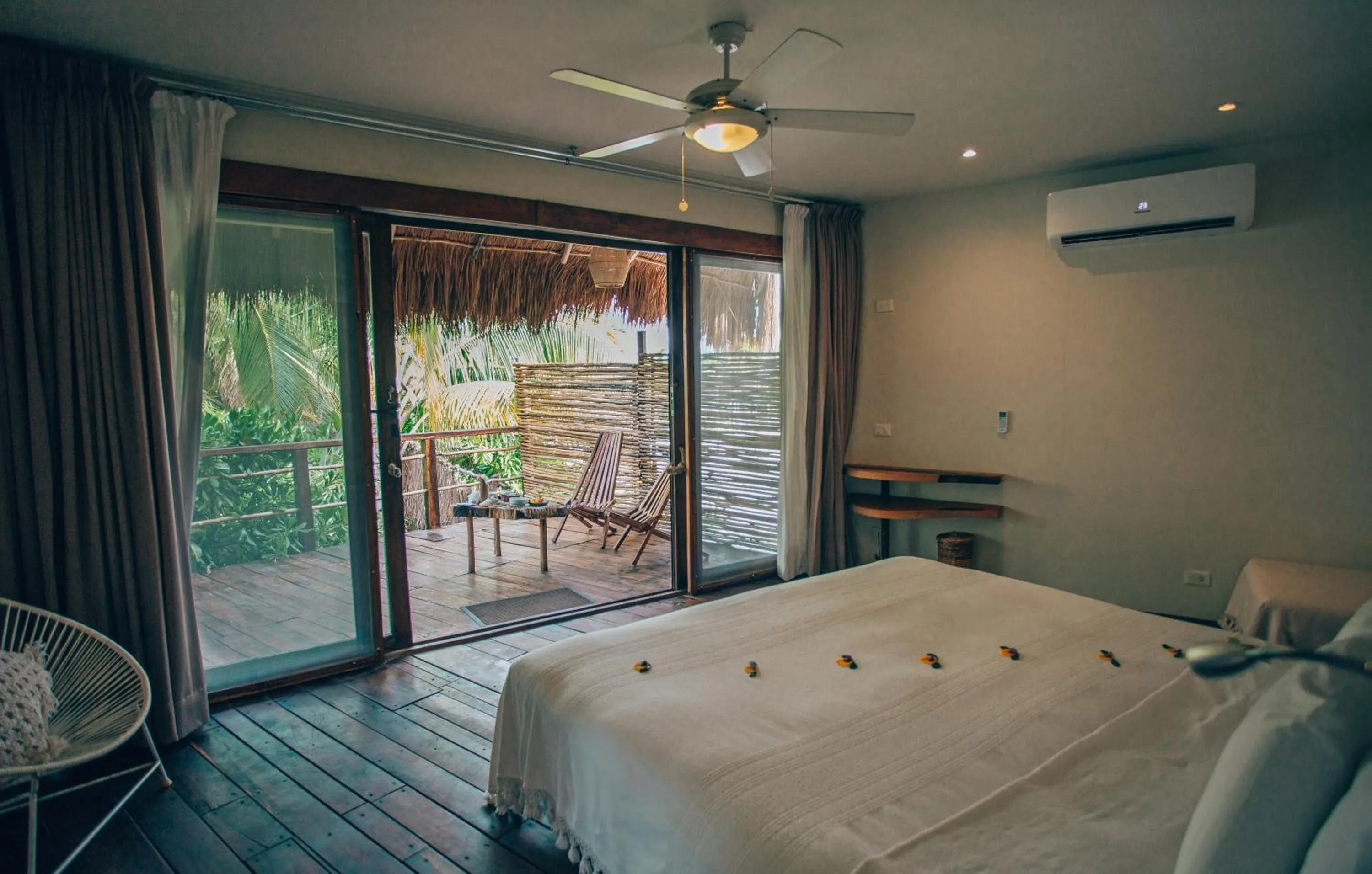 Bed in Orchid House Tulum Beach