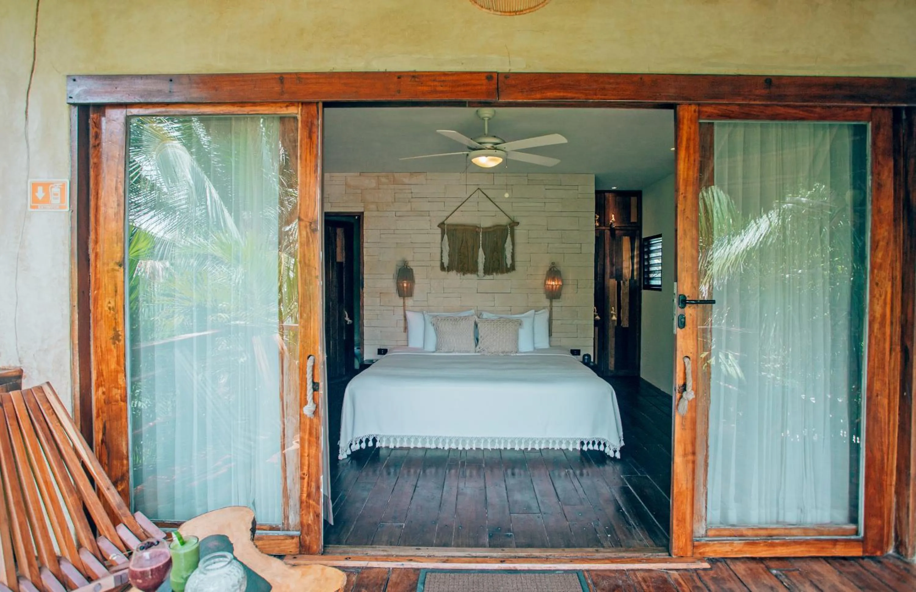 Bedroom, Bed in Orchid House Tulum Beach