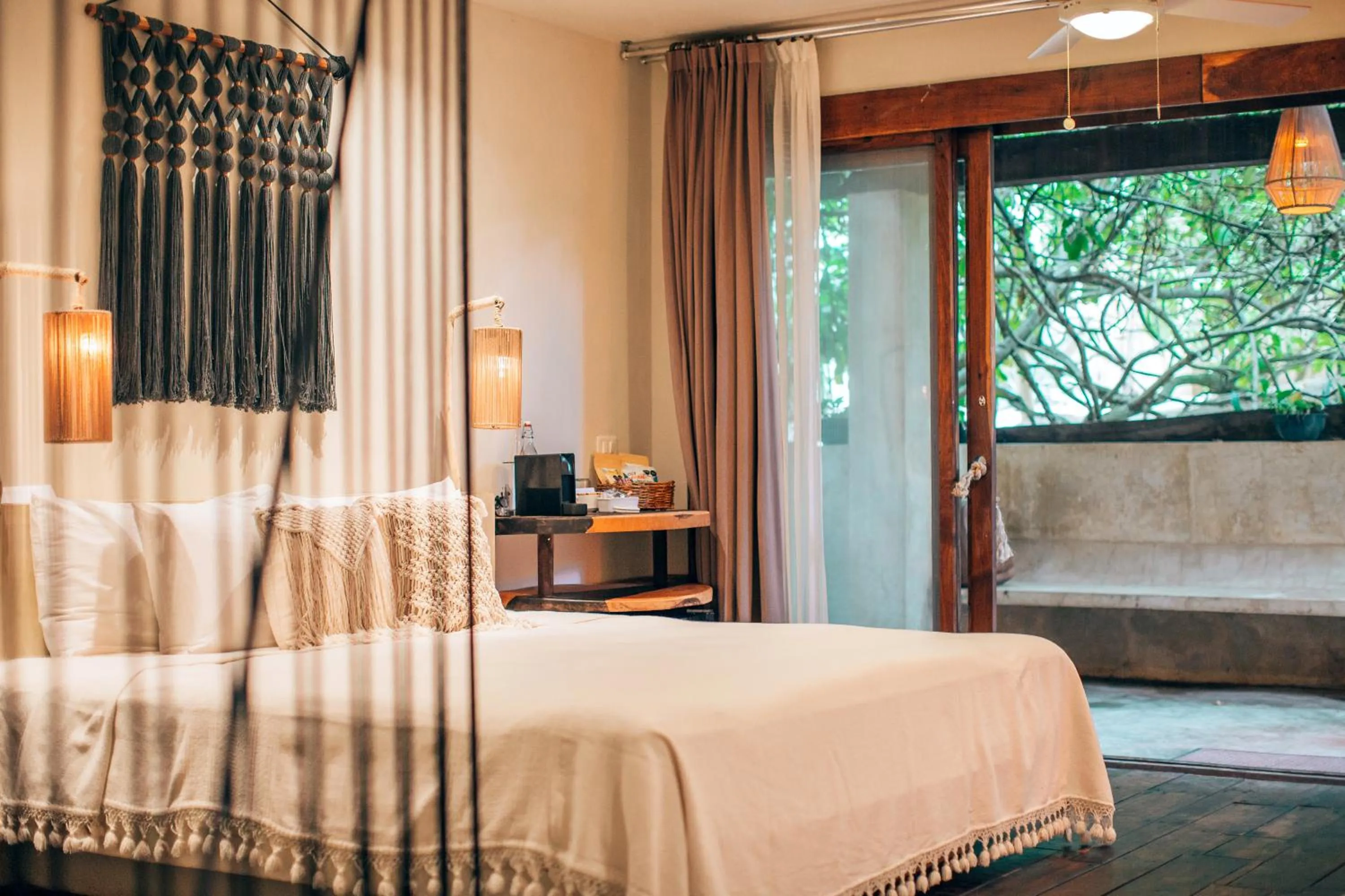 Bed in Orchid House Tulum Beach