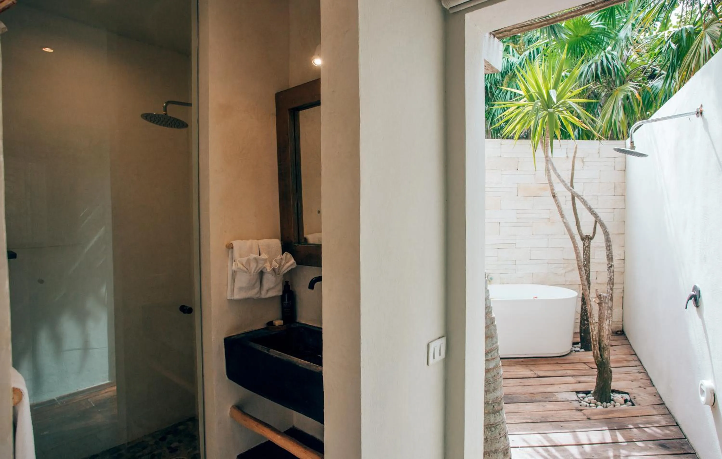 Shower in Orchid House Tulum Beach