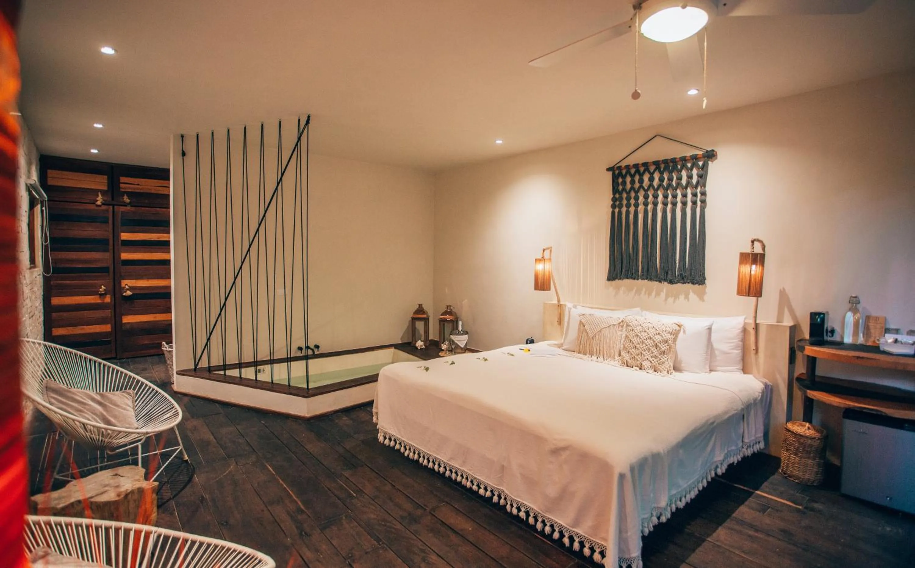 Bed in Orchid House Tulum Beach