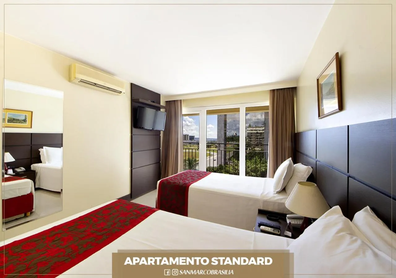 Bed in San Marco Hotel Brasília