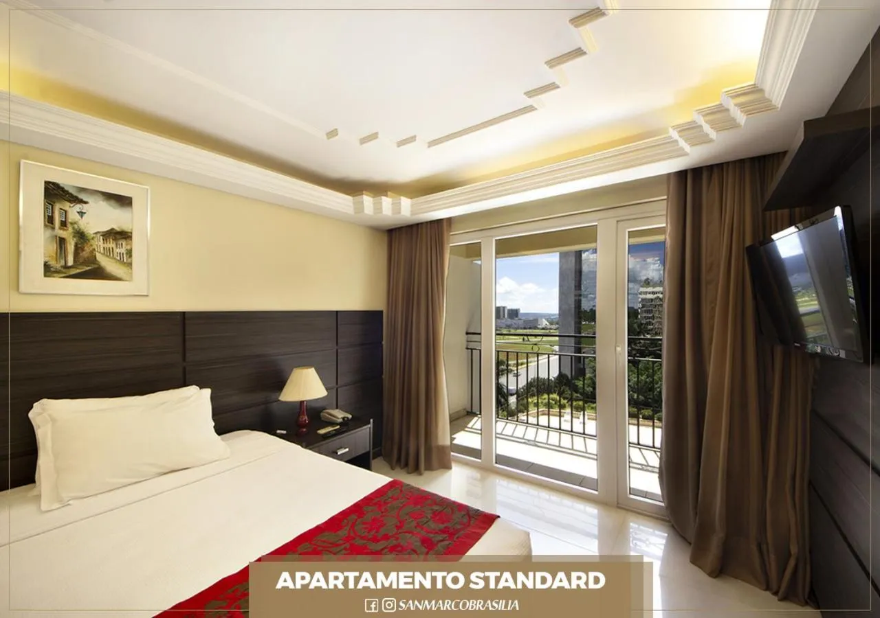 TV and multimedia, Bed in San Marco Hotel Brasília