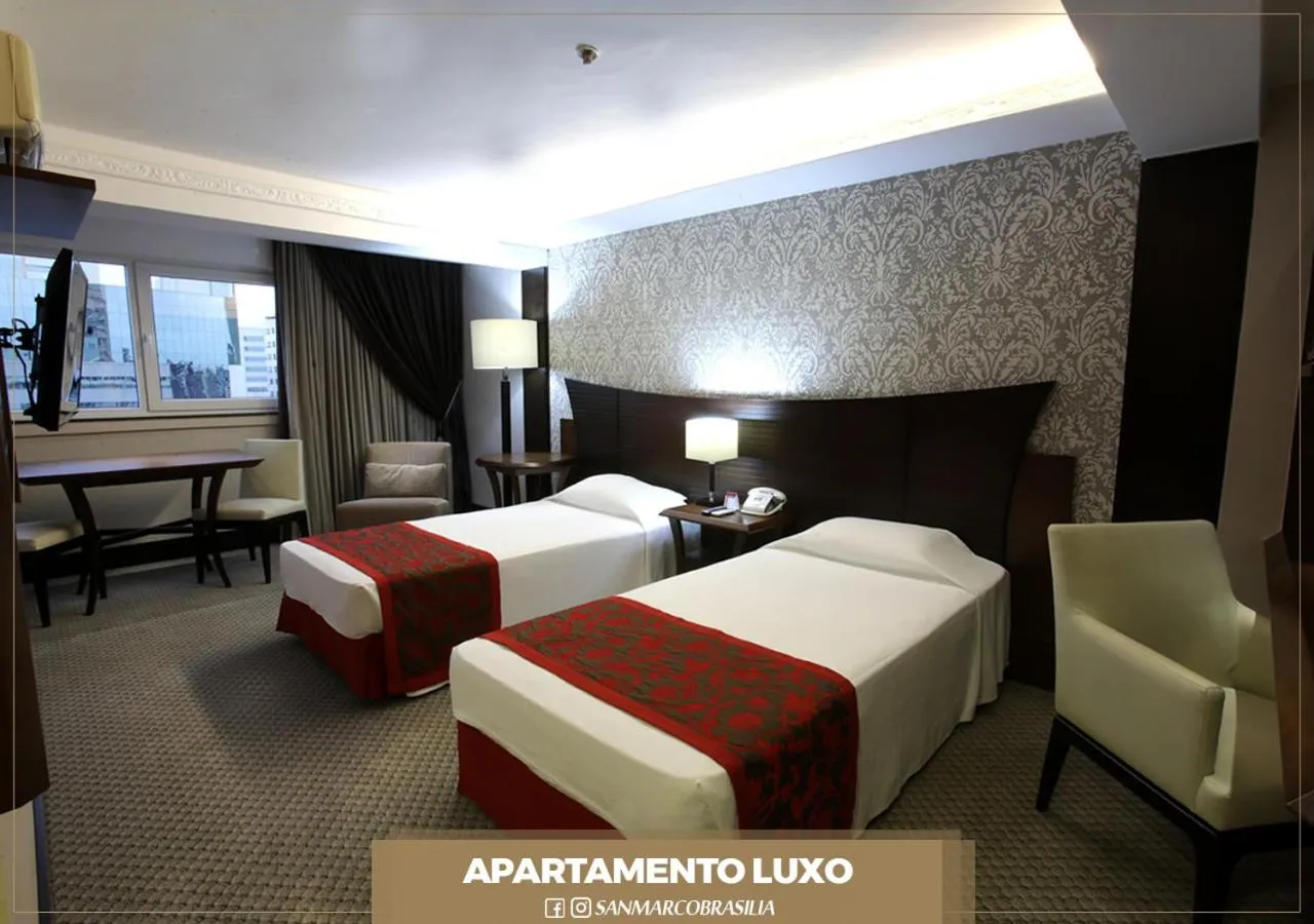 Bed in San Marco Hotel Brasília