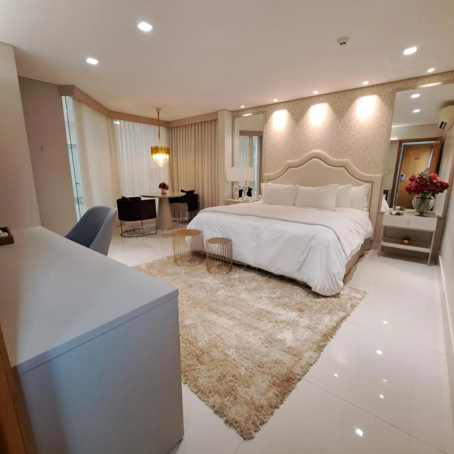 Bed in L´acordes Hotel