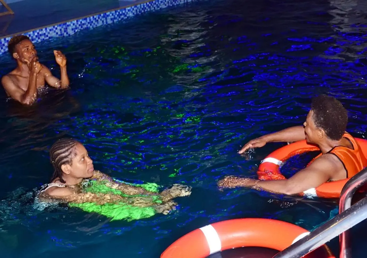 Swimming pool in 24-7 Electricity Agore Hotels and Suites Ltd