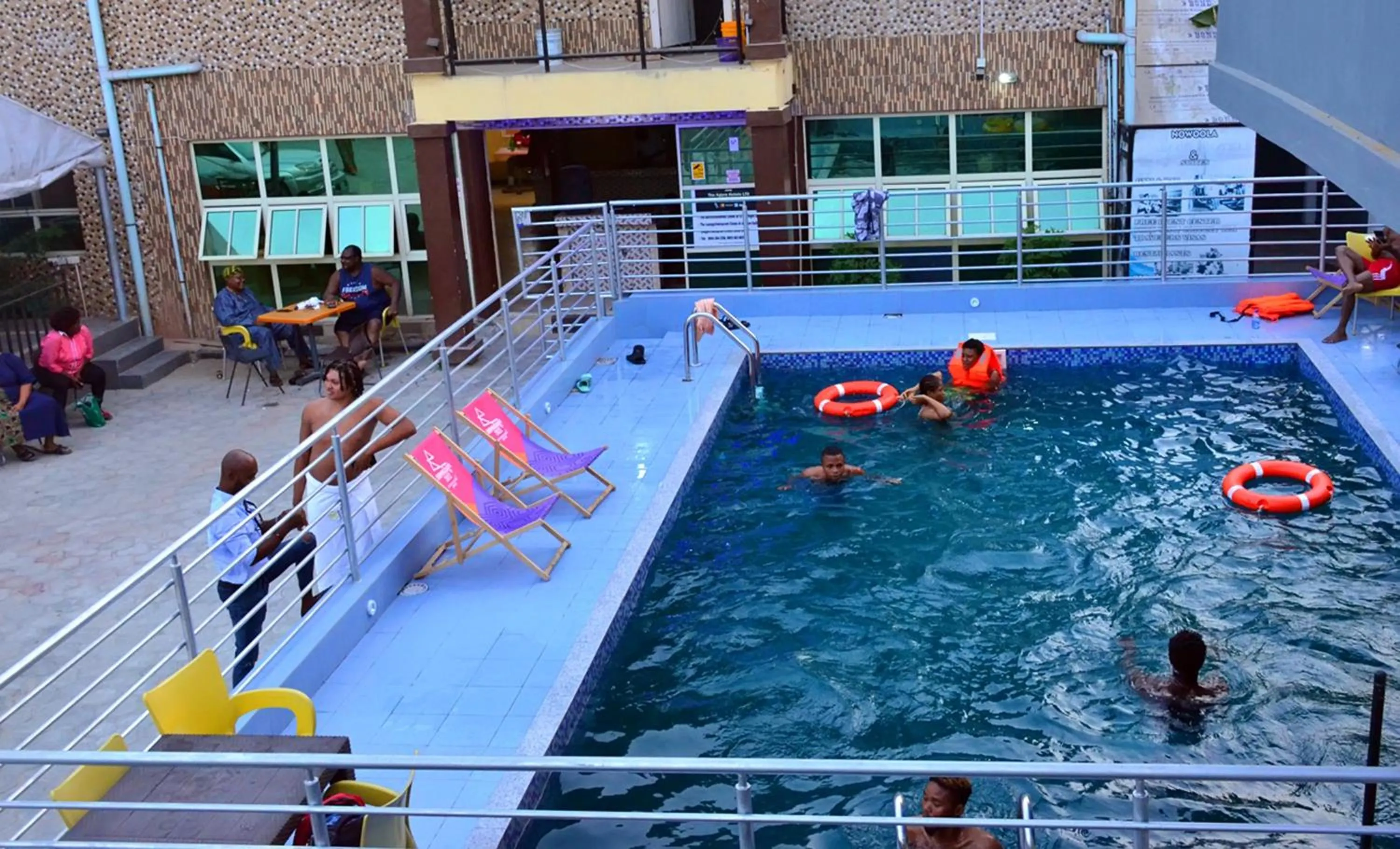 Swimming pool in 24-7 Electricity Agore Hotels and Suites Ltd