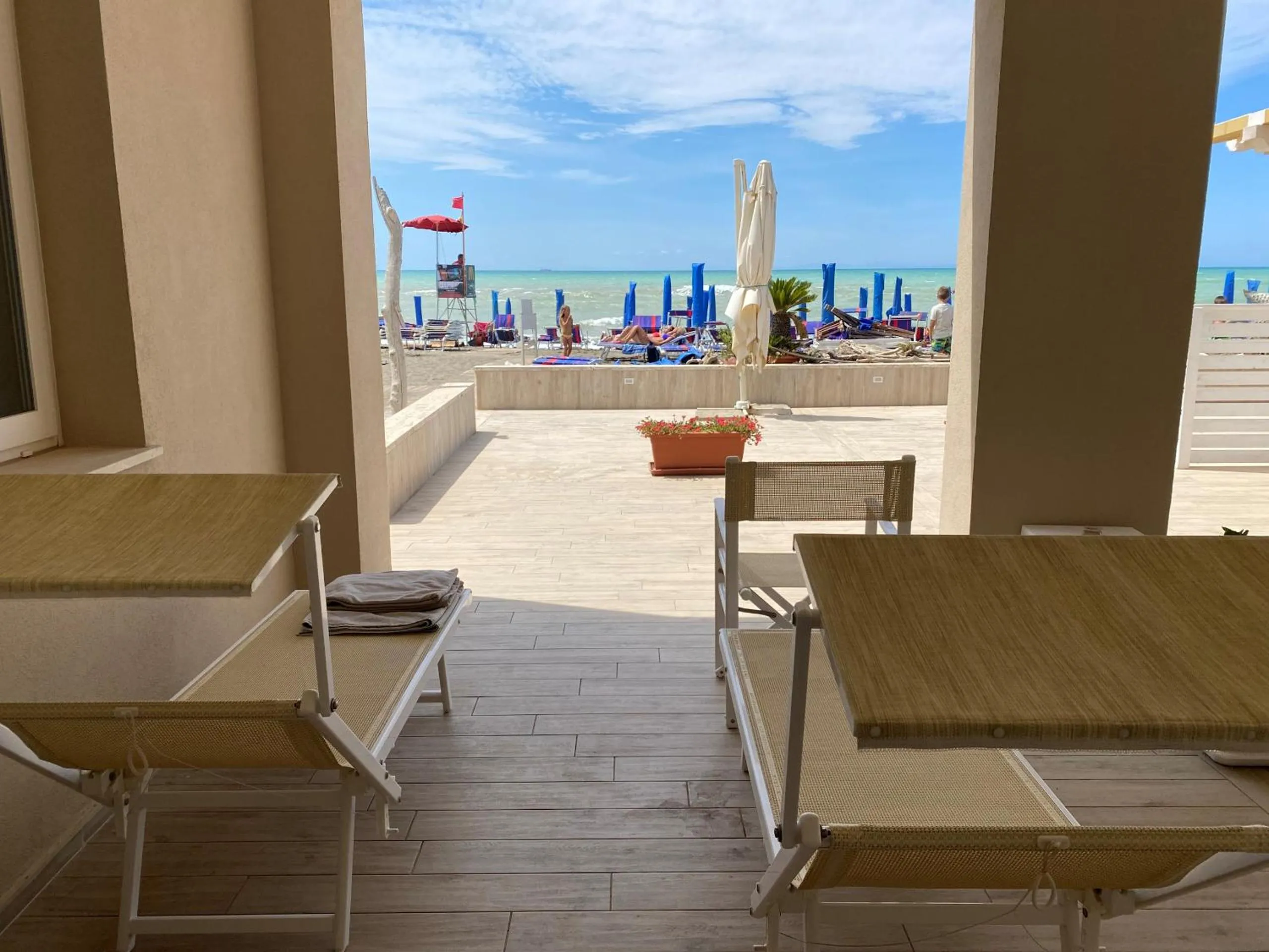 Patio in Hotel Cecina Beach