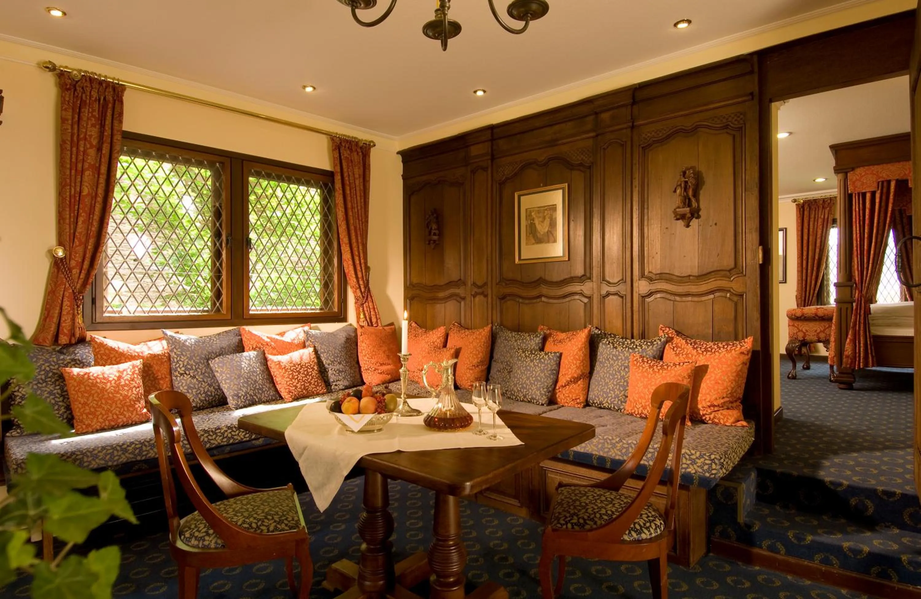 Seating area in Burghotel auf Schönburg