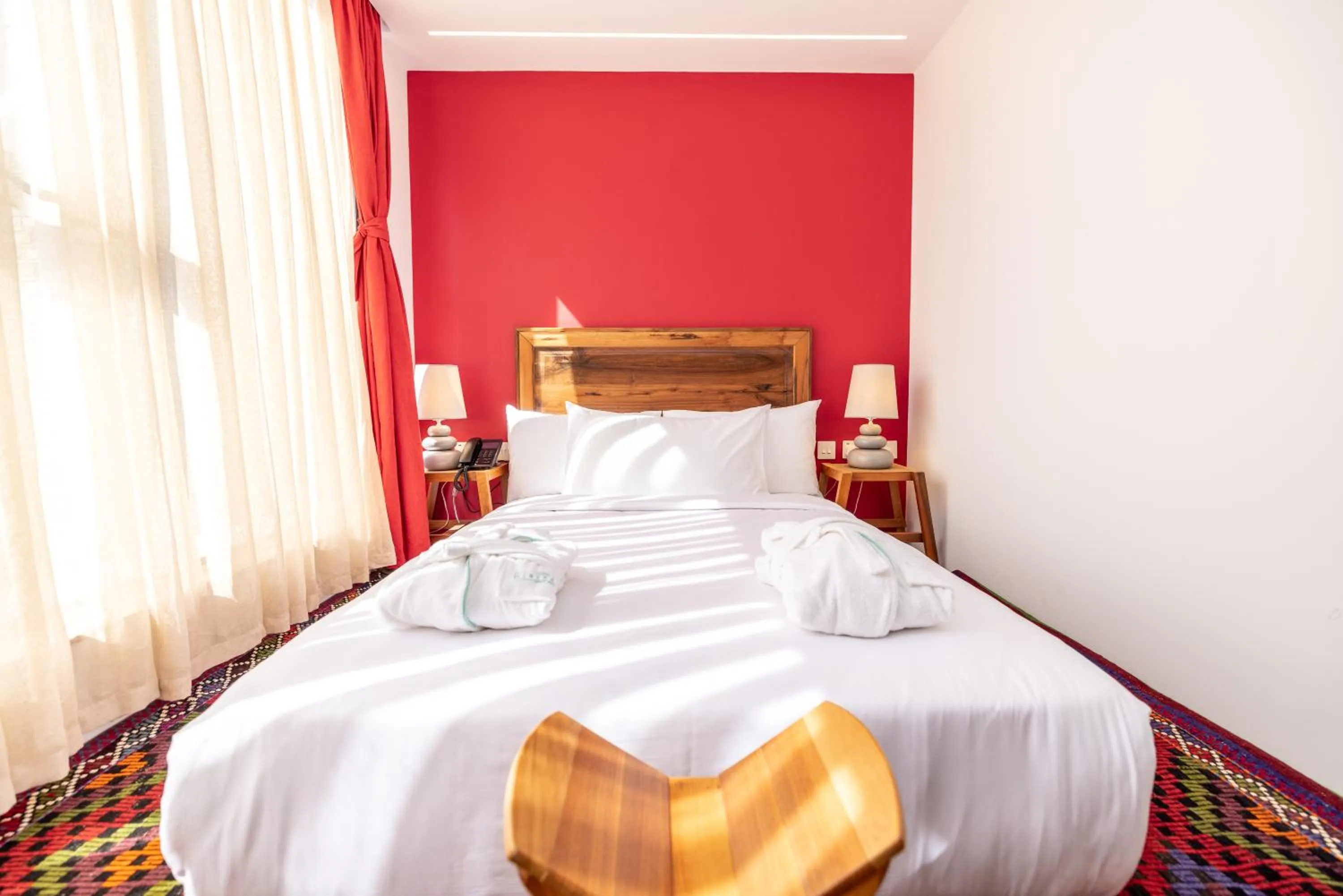 Bed in Limehouse Library Hotel