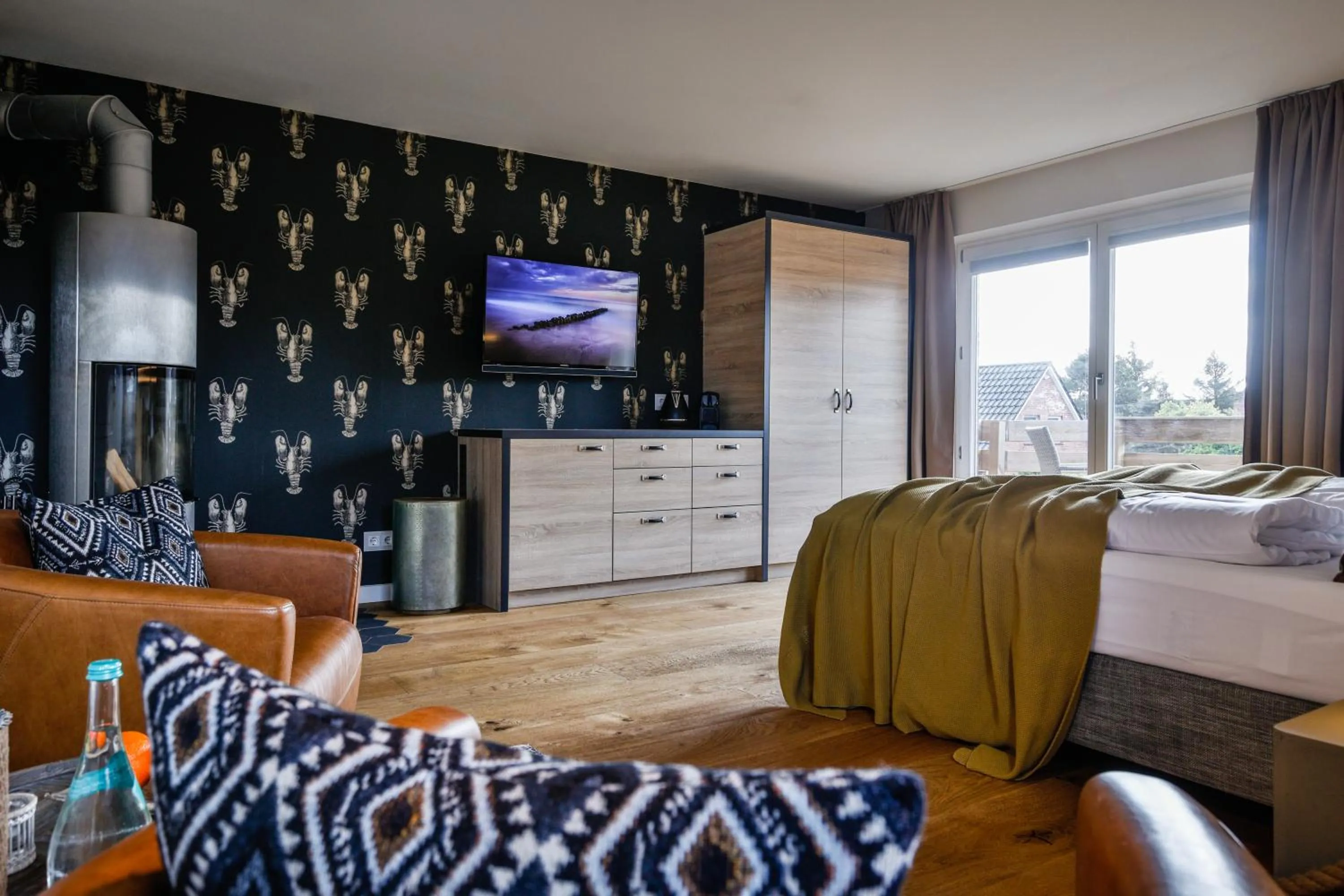 TV and multimedia, Bed in Landhaus Sylter Hahn
