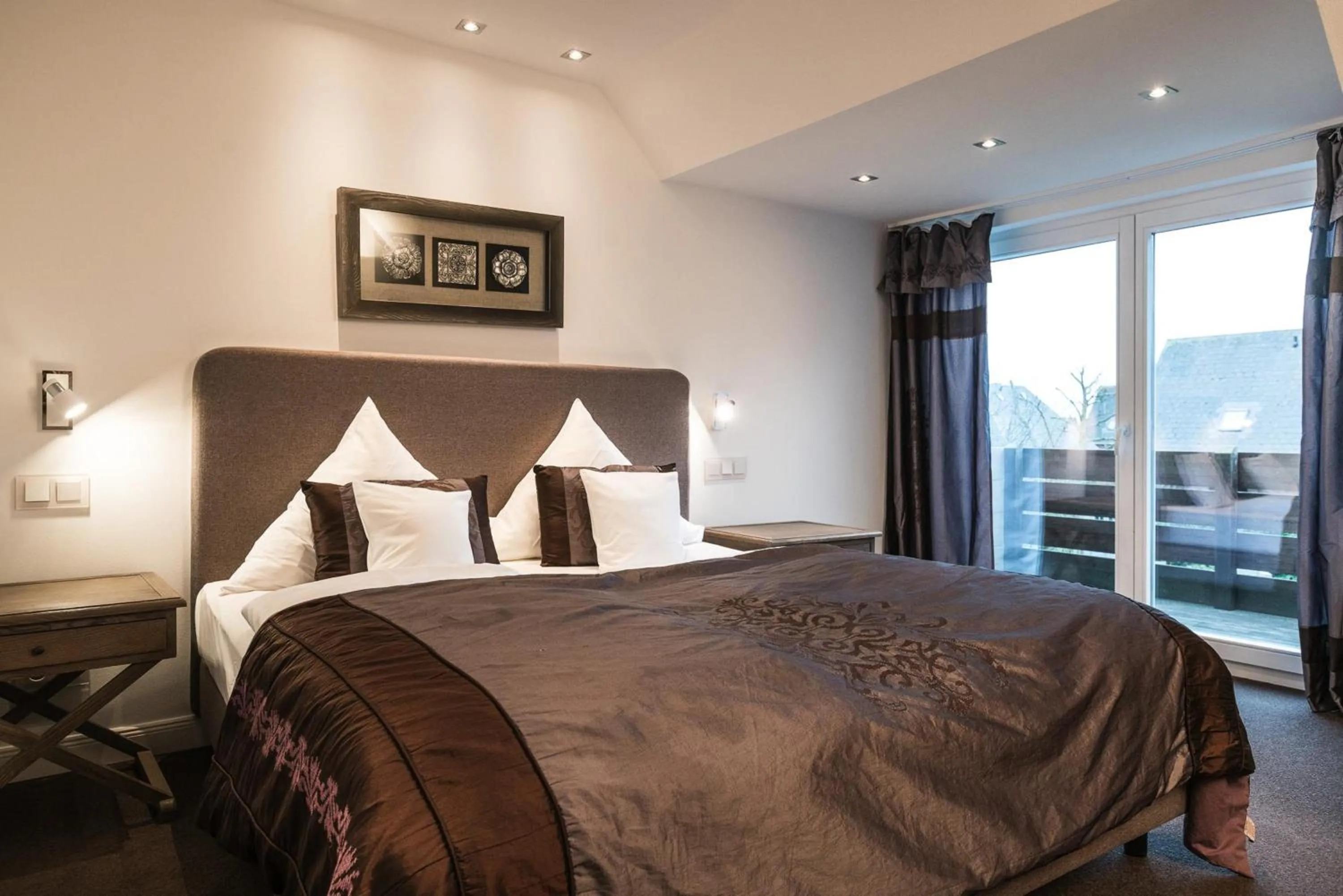 Balcony/Terrace, Bed in Landhaus Sylter Hahn