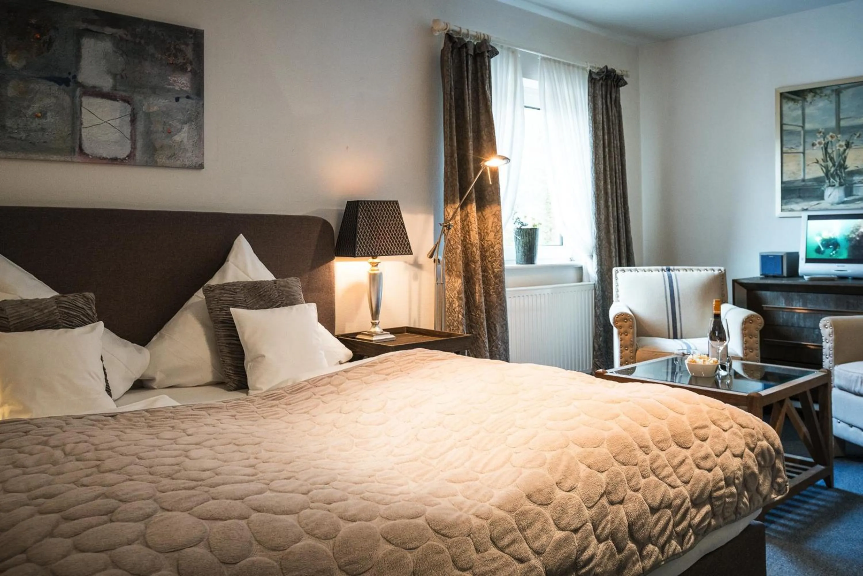 Living room, Bed in Landhaus Sylter Hahn