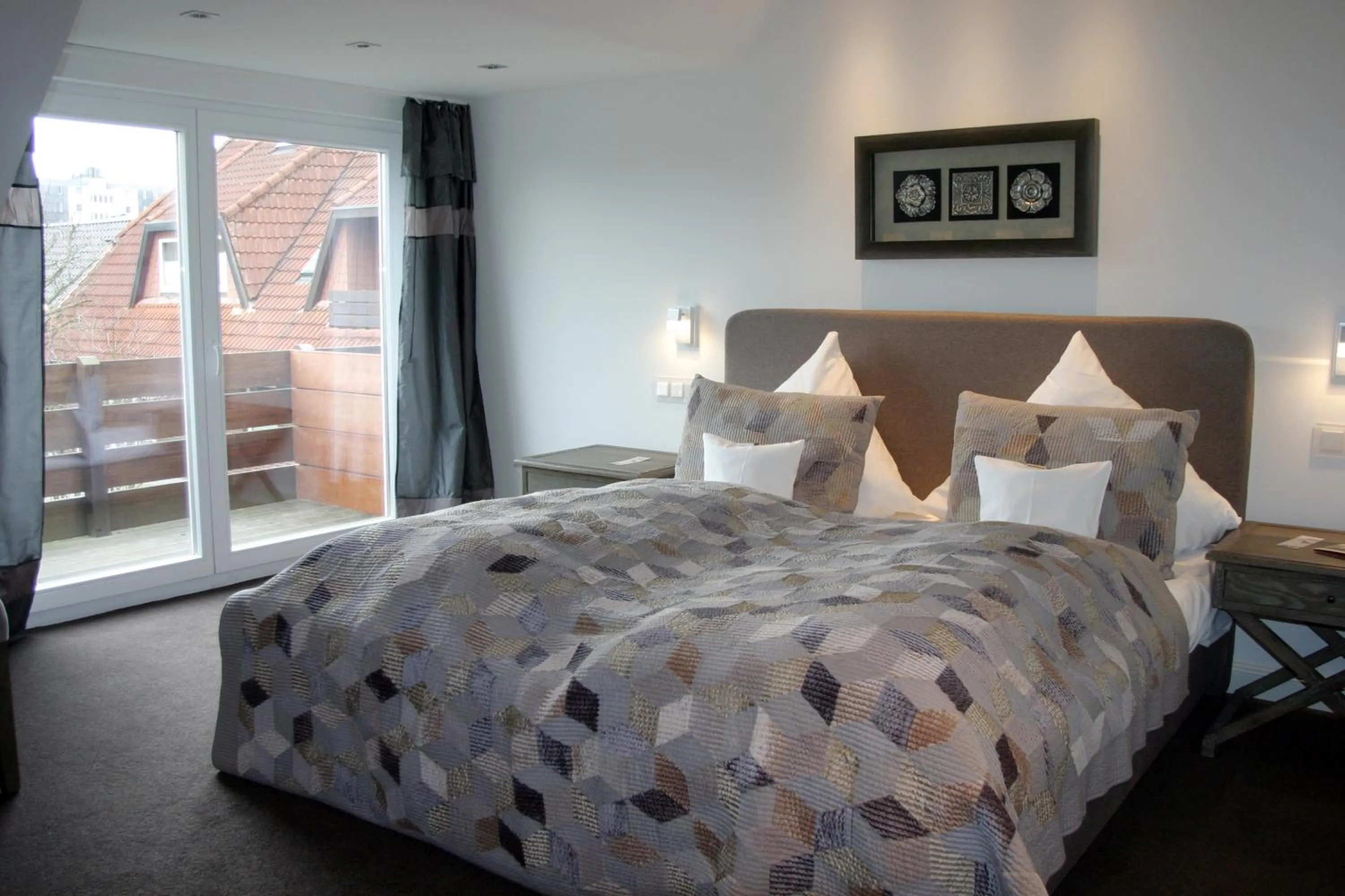 Balcony/Terrace, Bed in Landhaus Sylter Hahn