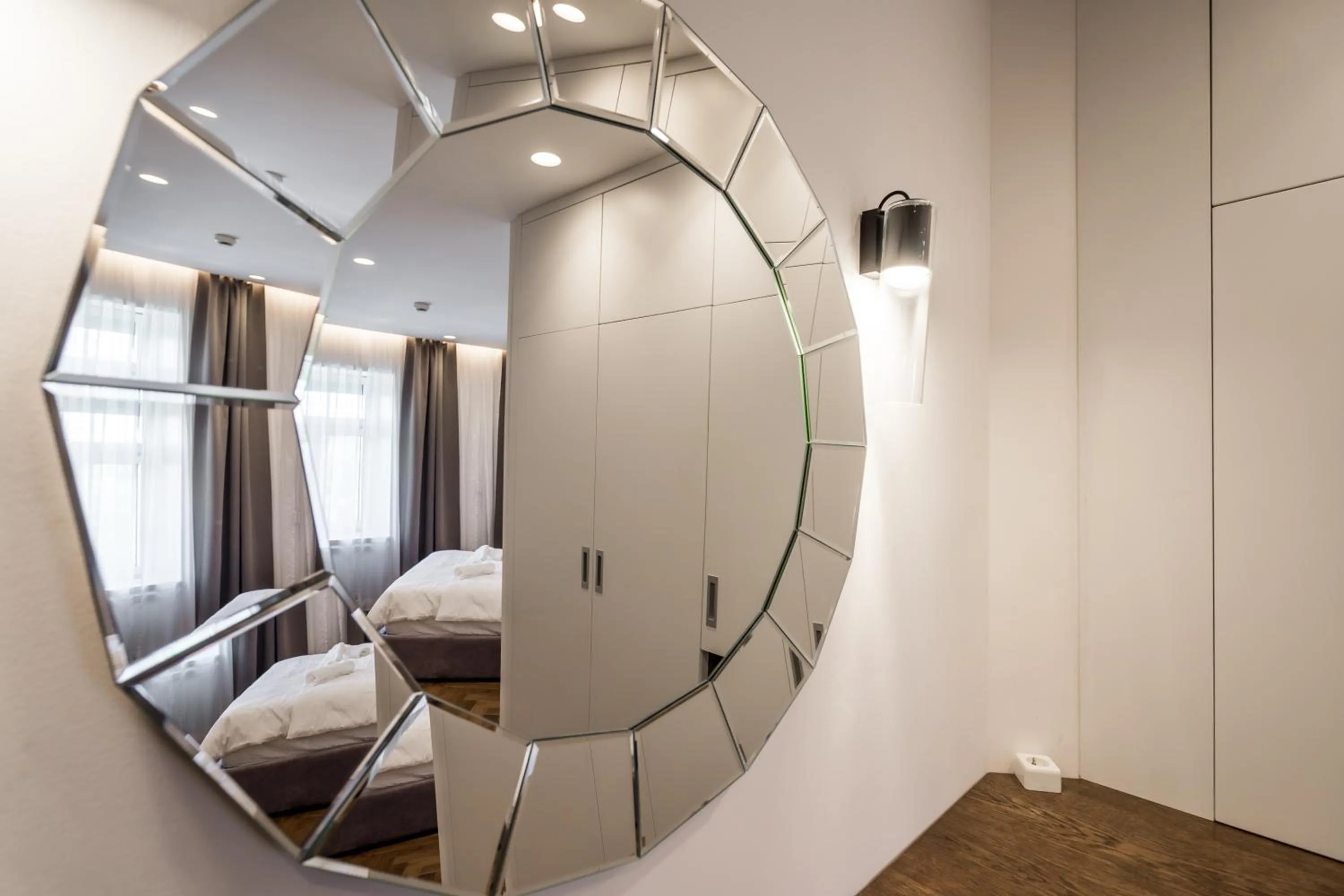 Bathroom, Bed in Budapest Eye- Boutique Suites, by BQA