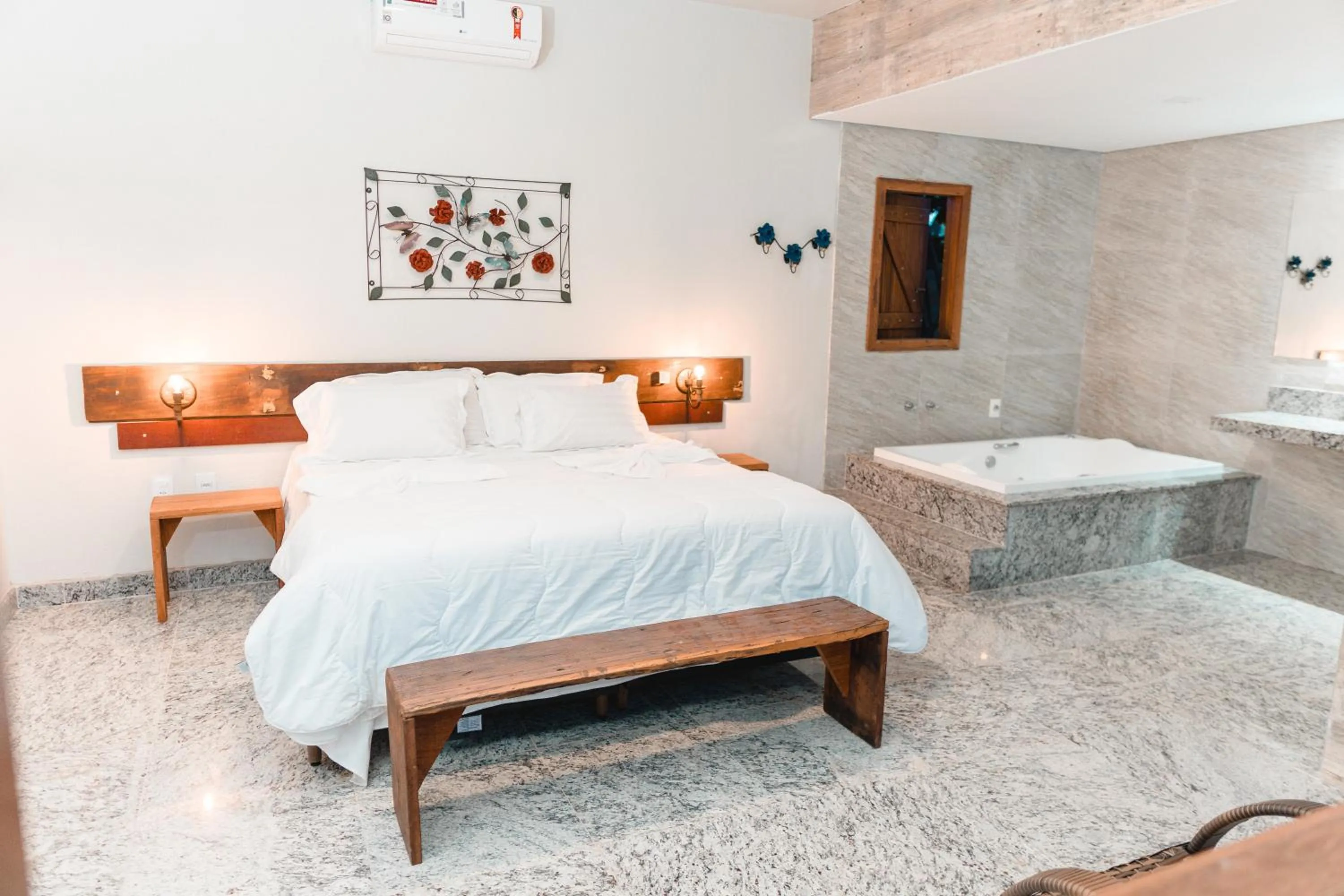 Bed in Pousada Adega Cipo