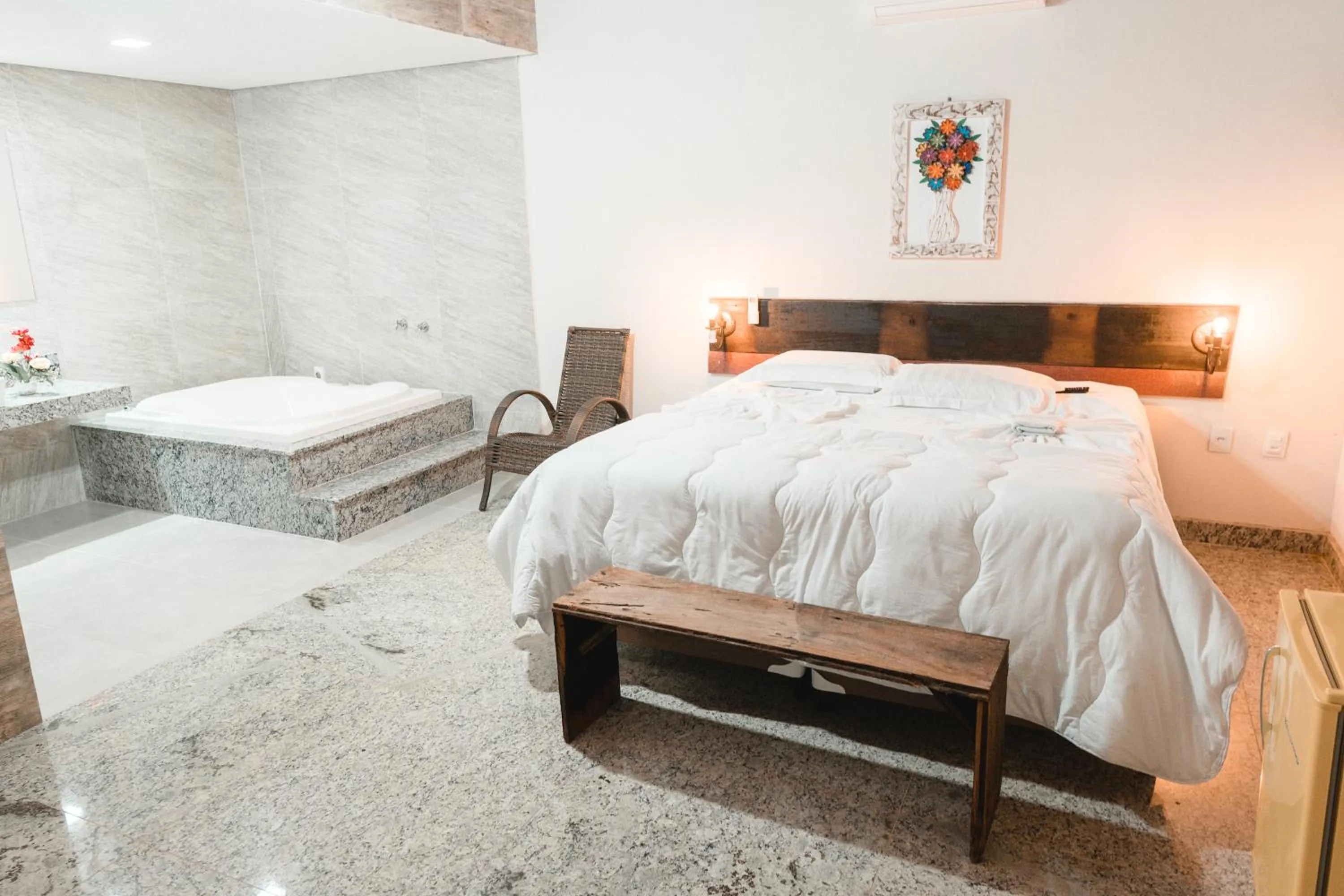 Bed in Pousada Adega Cipo