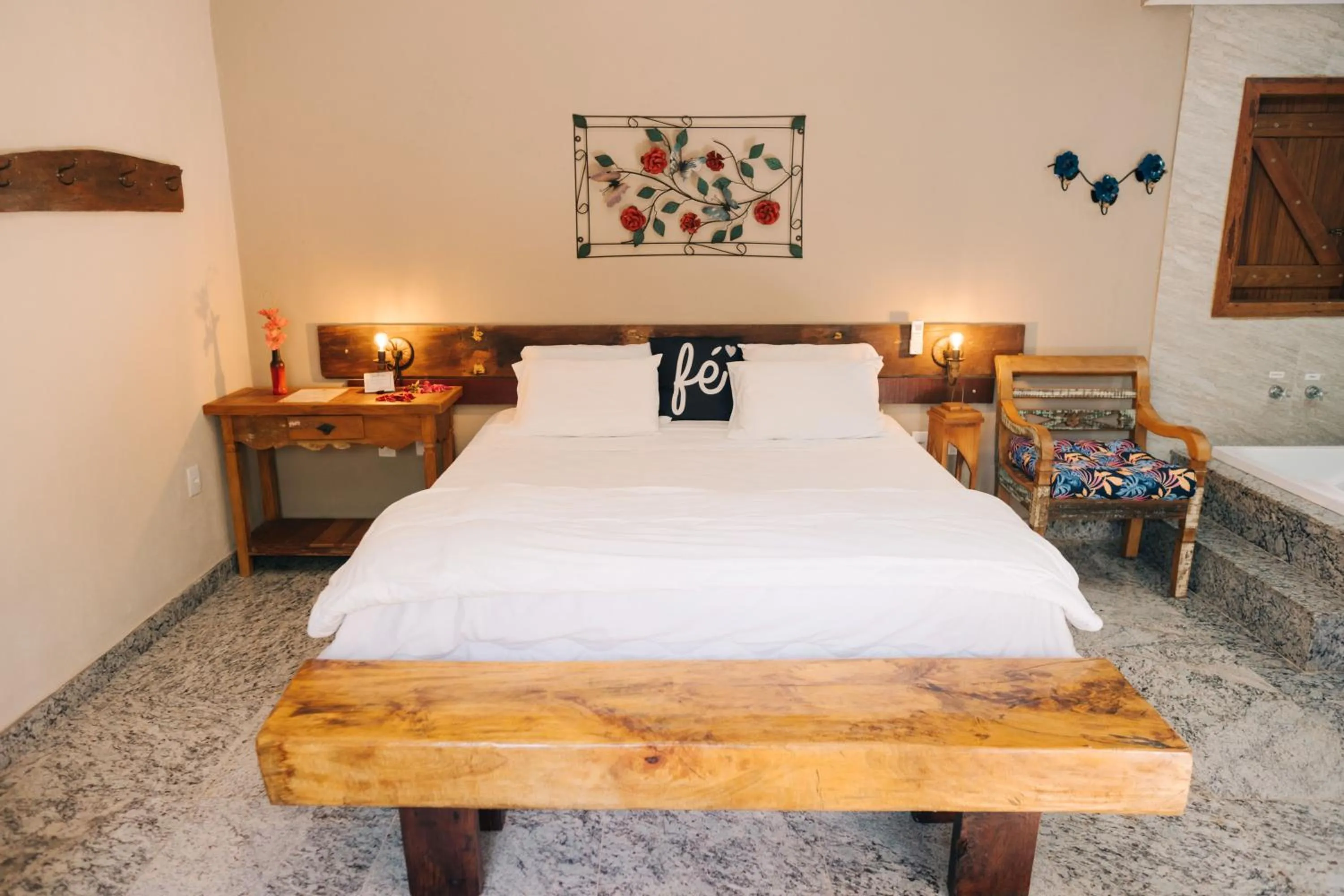 Bed in Pousada Adega Cipo