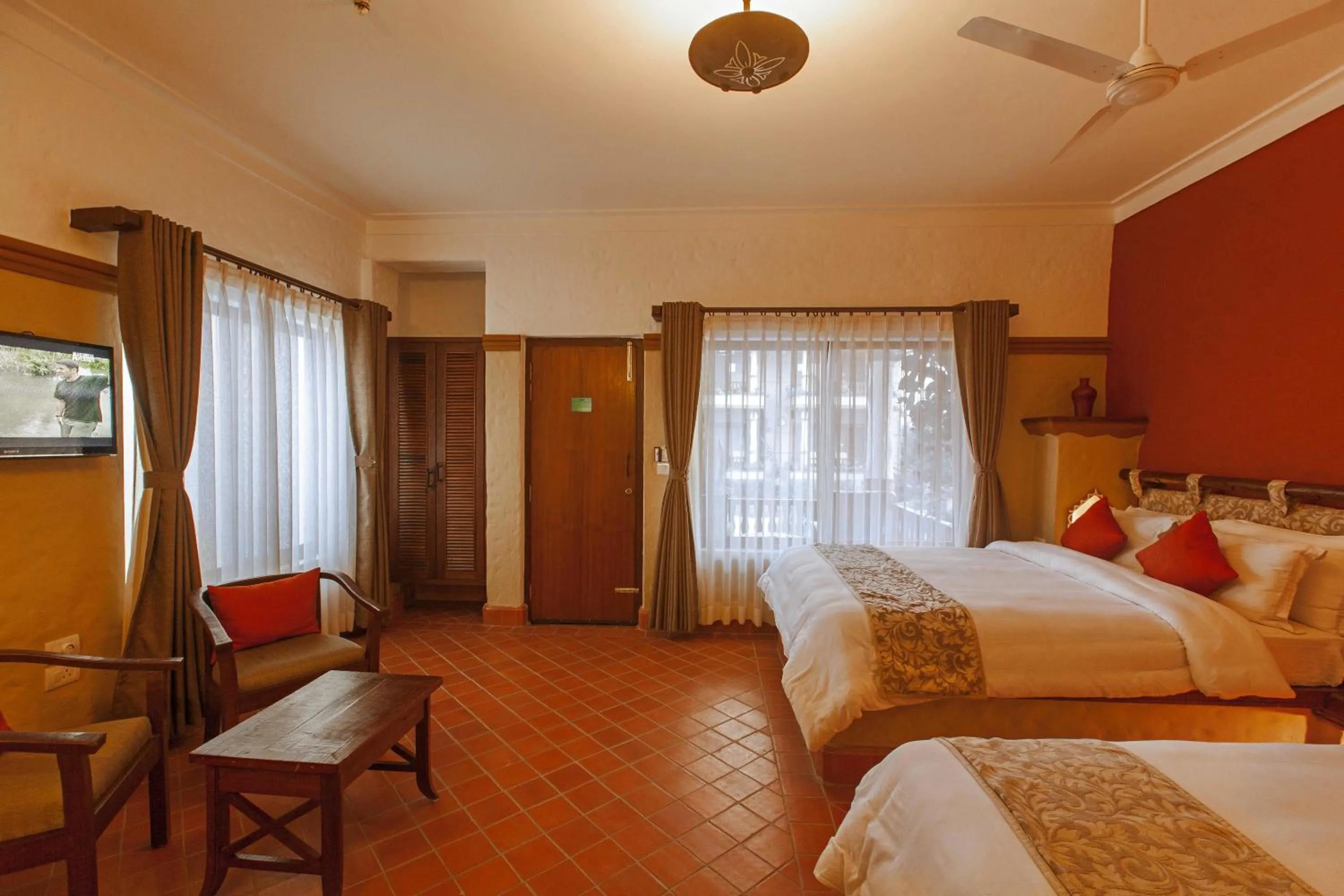 Bedroom, Bed in Green Park Chitwan