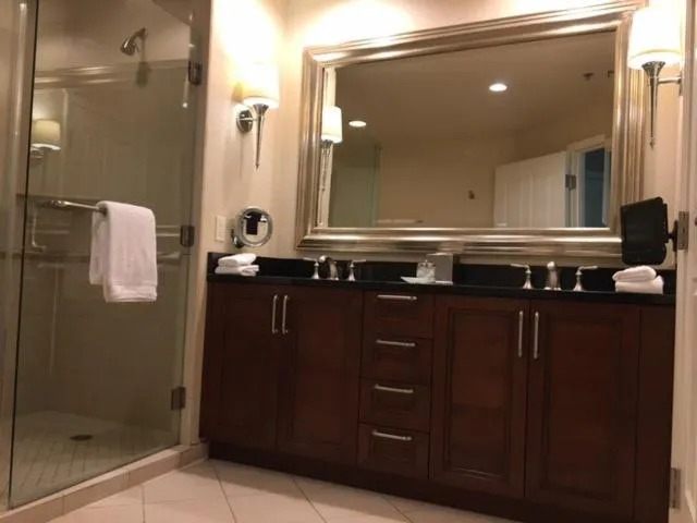 Bathroom in MGM Signature Condo Hotel by Owner - No Resort Fee !!