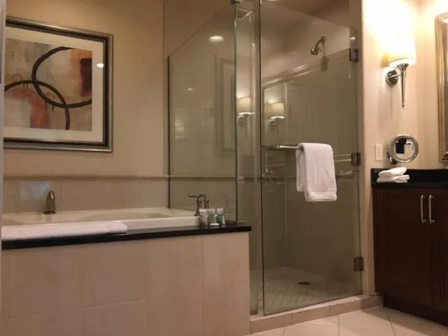 Bathroom in MGM Signature Condo Hotel by Owner - No Resort Fee !!