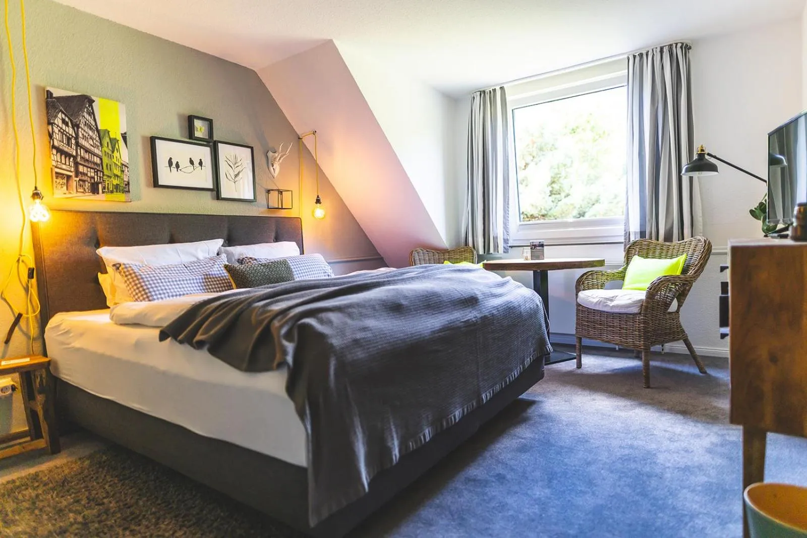 Seating area, Bed in Boutique Hotel LANDHAUSZEIT