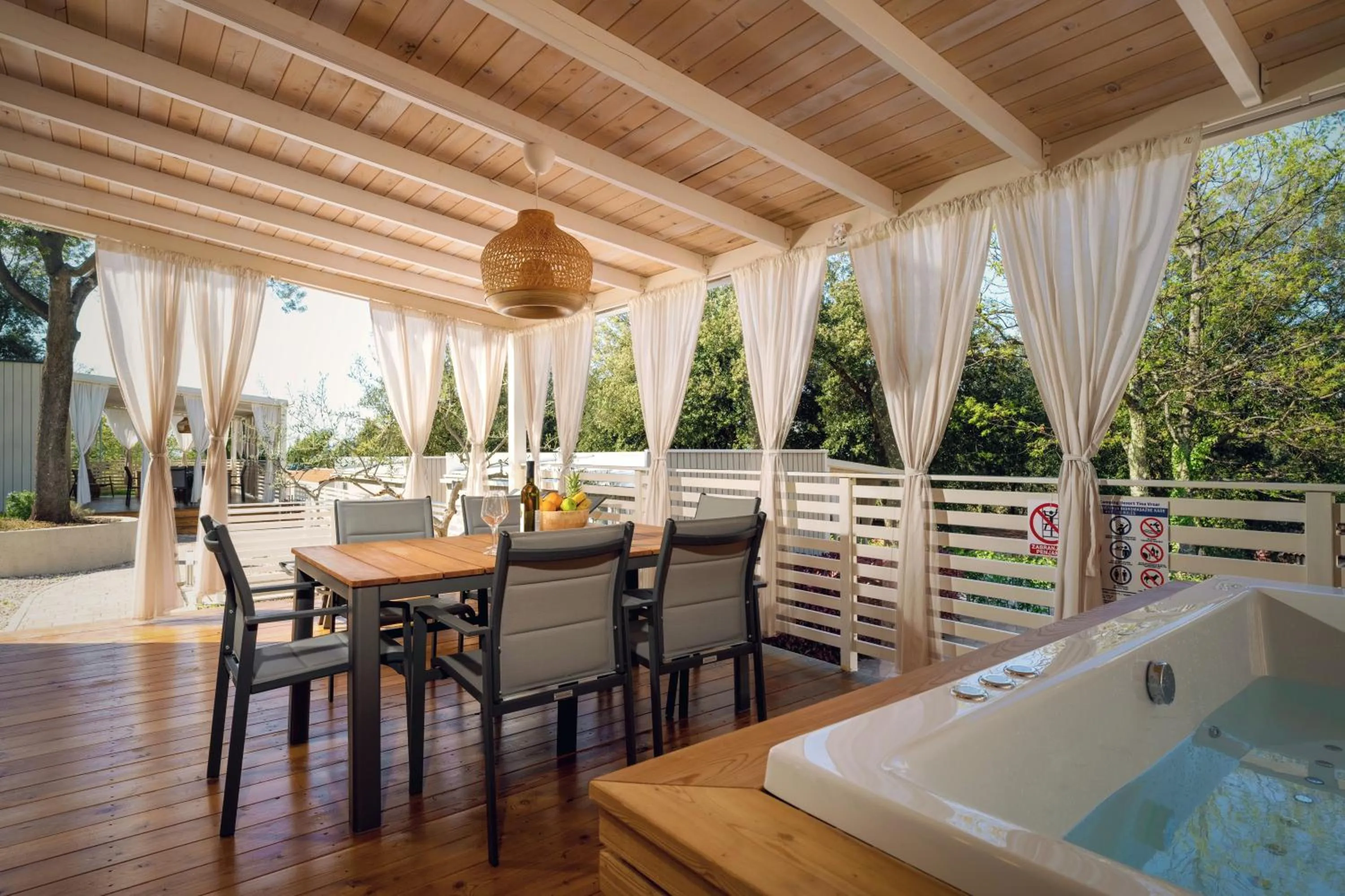 Balcony/Terrace in Camping Resort Tina Vrsar