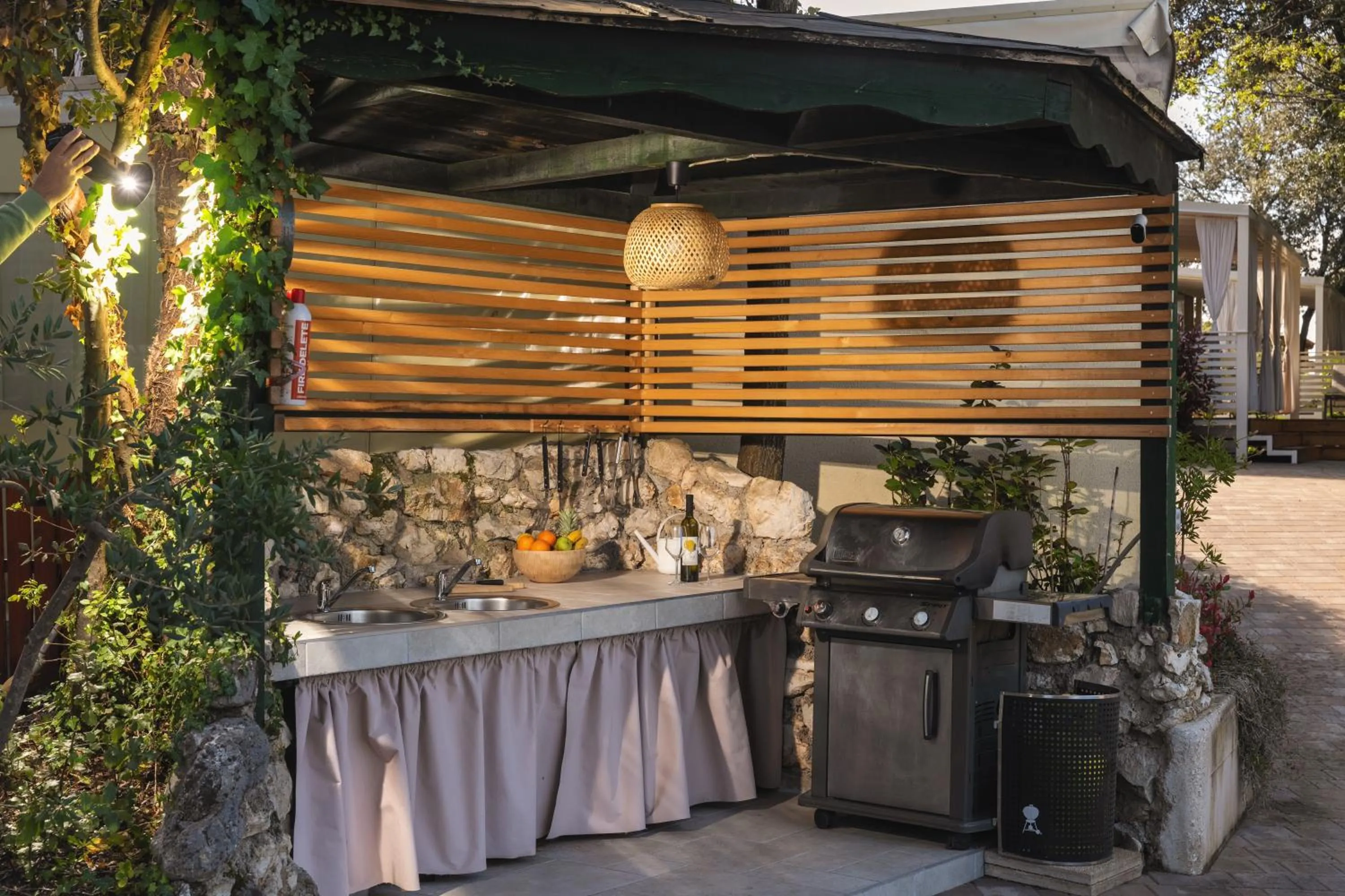 BBQ facilities in Camping Resort Tina Vrsar