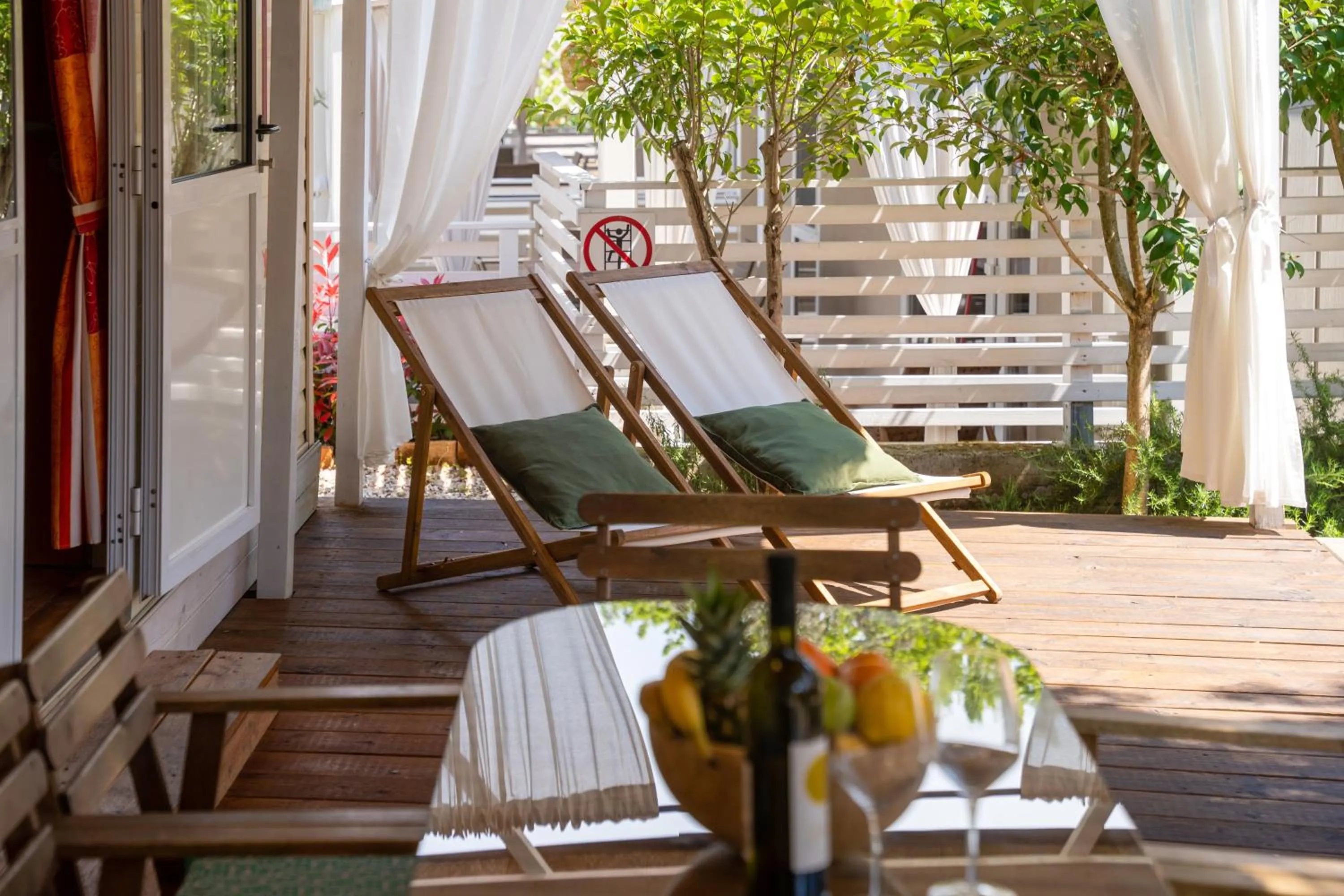 Balcony/Terrace in Camping Resort Tina Vrsar