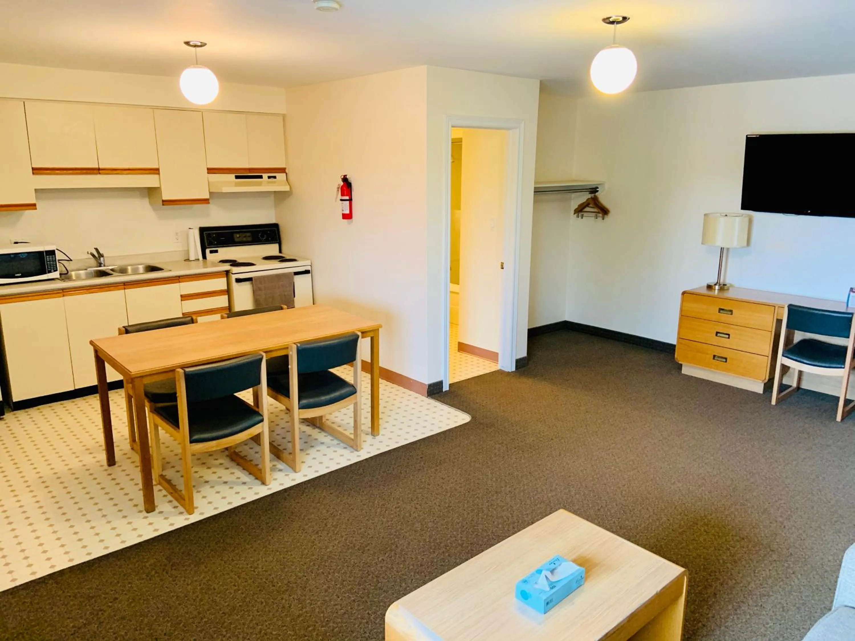 Kitchen or kitchenette in Green Acres Motel