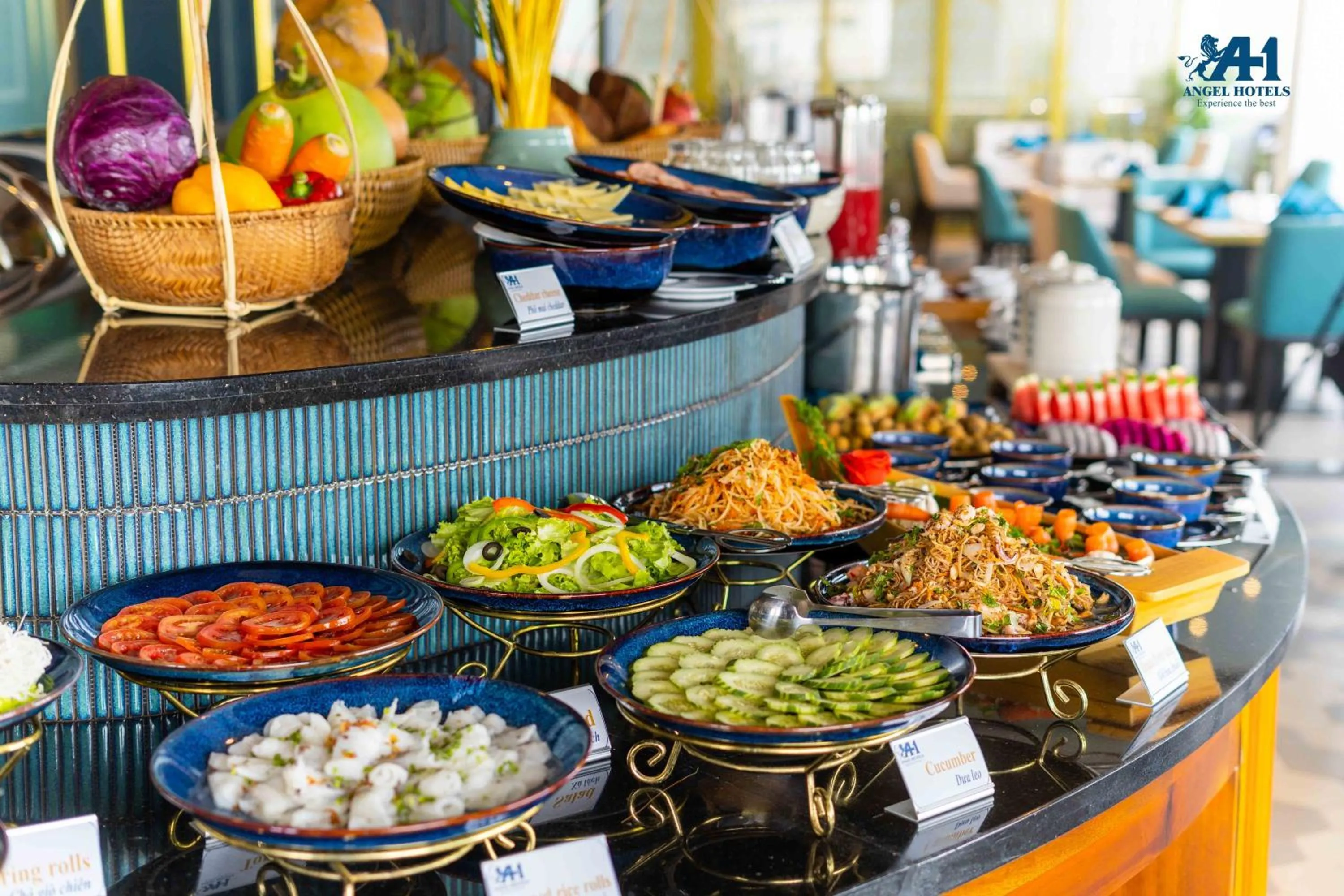 Buffet breakfast in Angel Hotels Beach Danang
