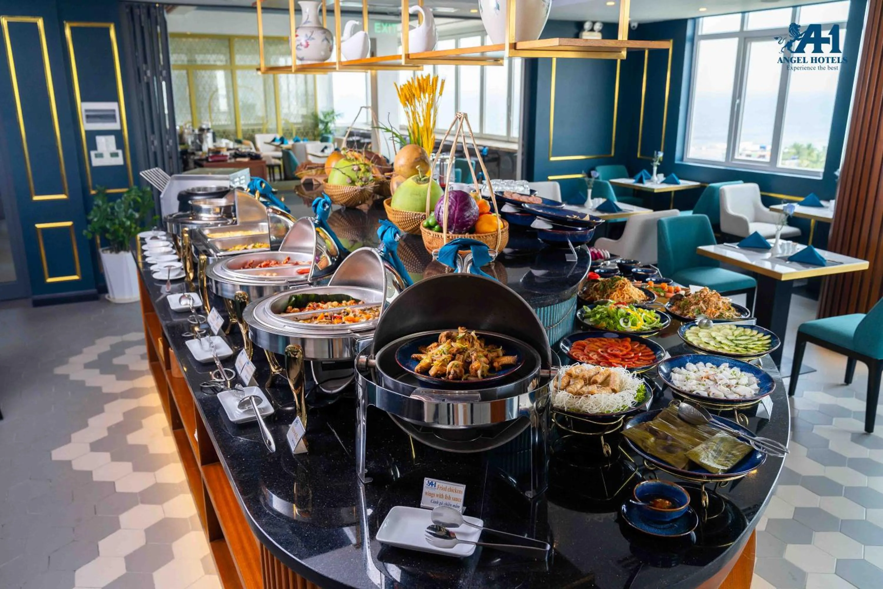 Buffet breakfast in Angel Hotels Beach Danang