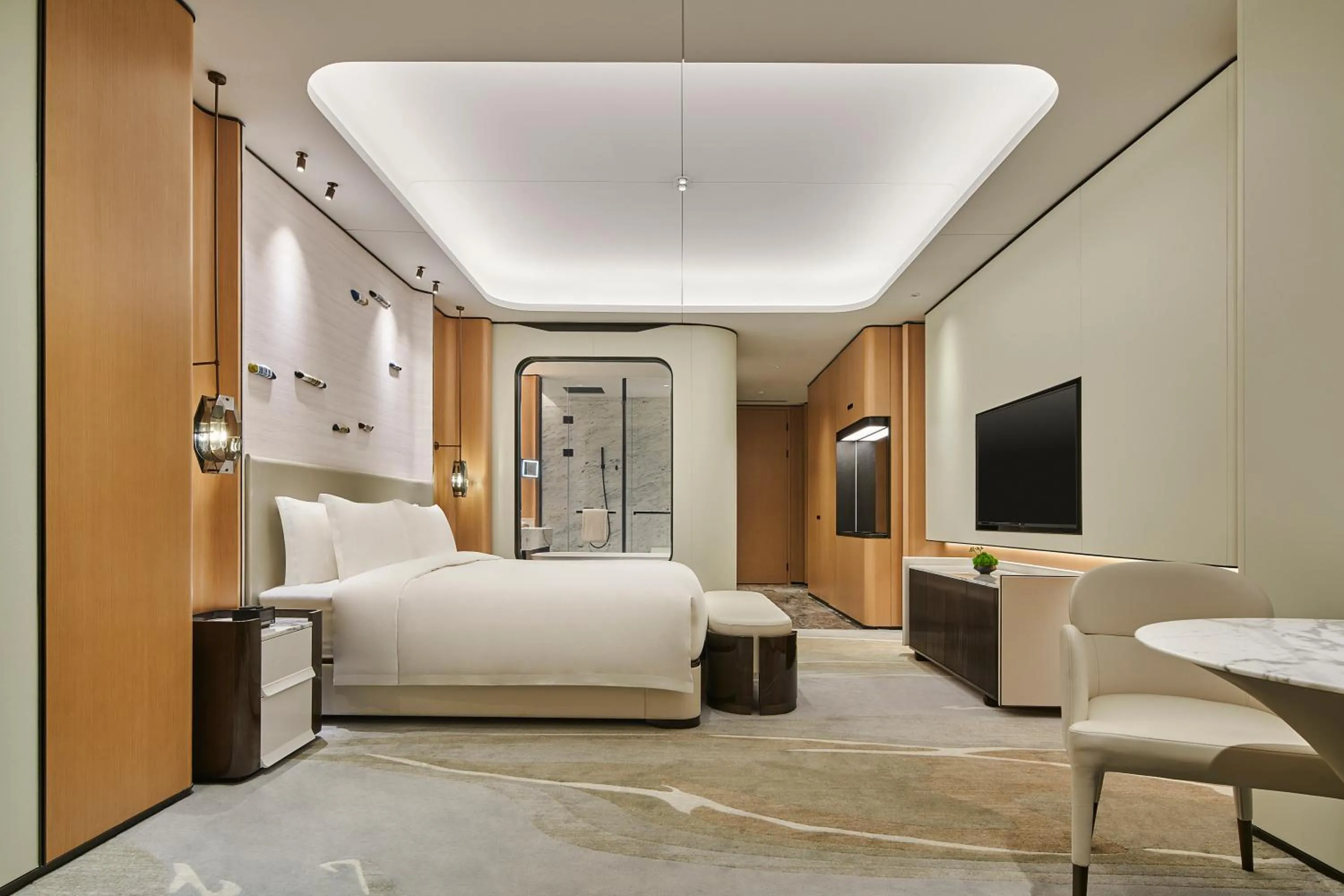 Living room, Bed in Wyndham Garden Nanjing Airport