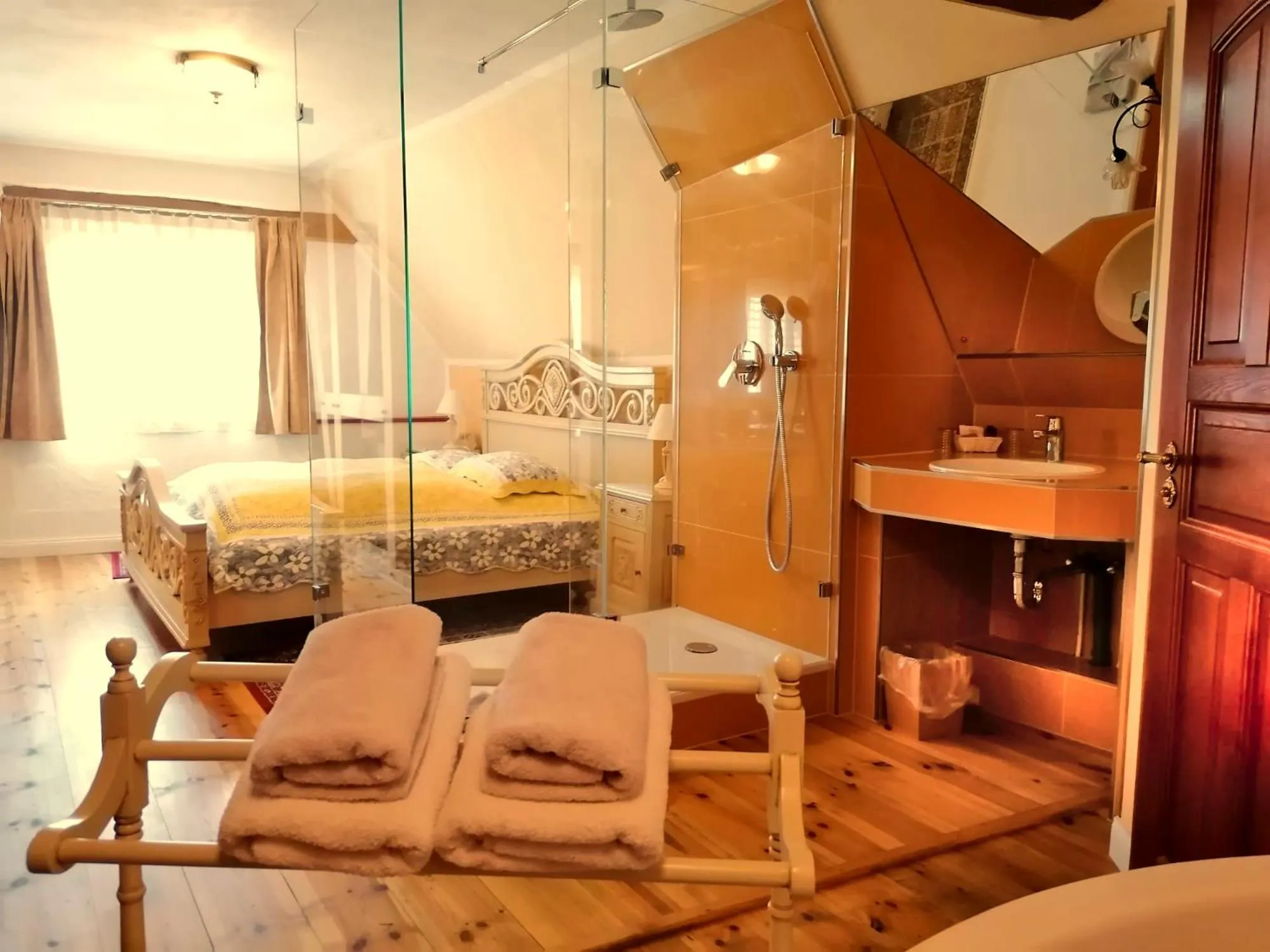 Photo of the whole room, Bed in Hotel Denkmal 13 Wismar