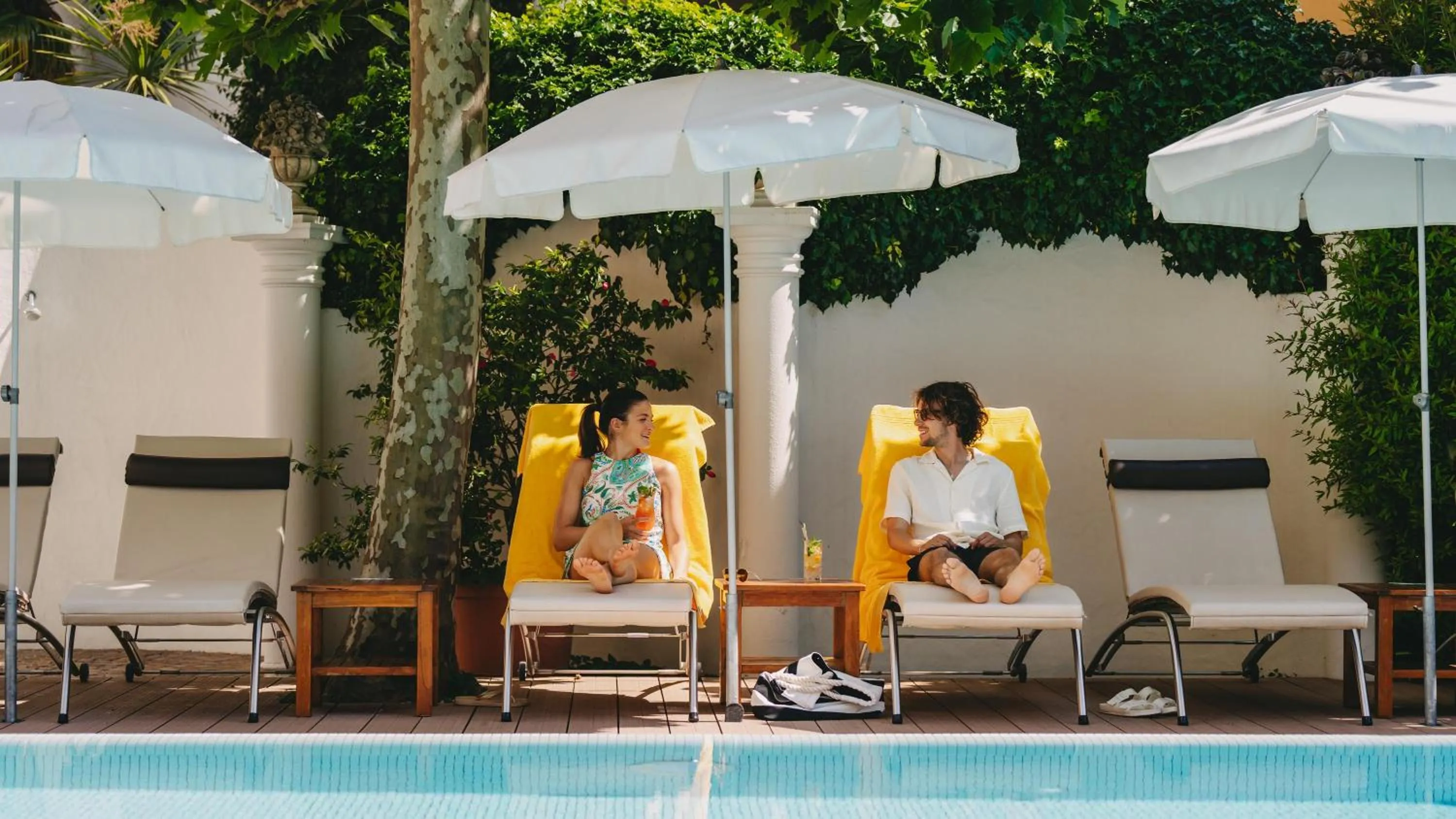 Pool view in Boutique Hotel Sunstar Brissago am Lago Maggiore