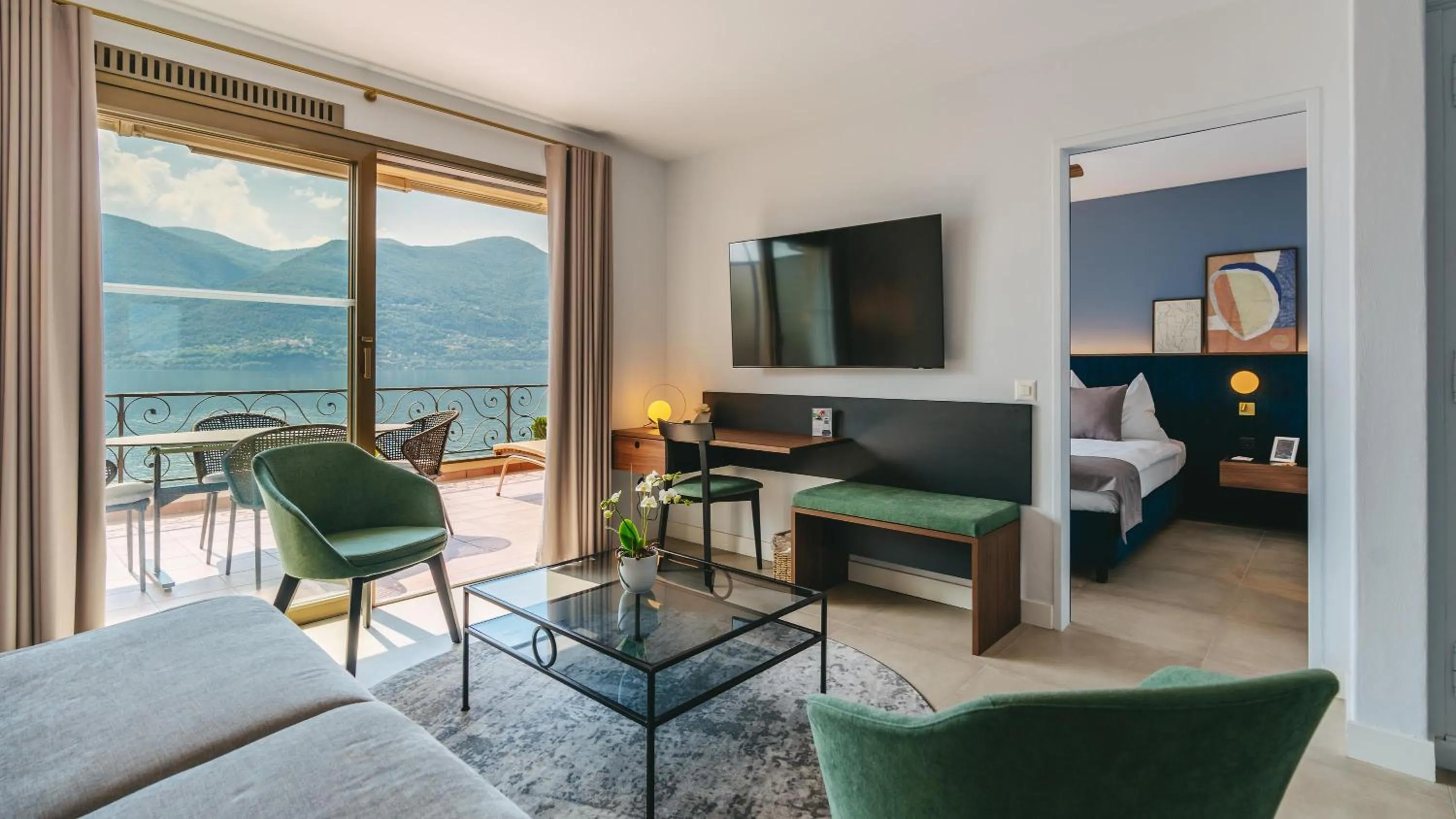 Bedroom, Bed in Boutique Hotel Sunstar Brissago am Lago Maggiore