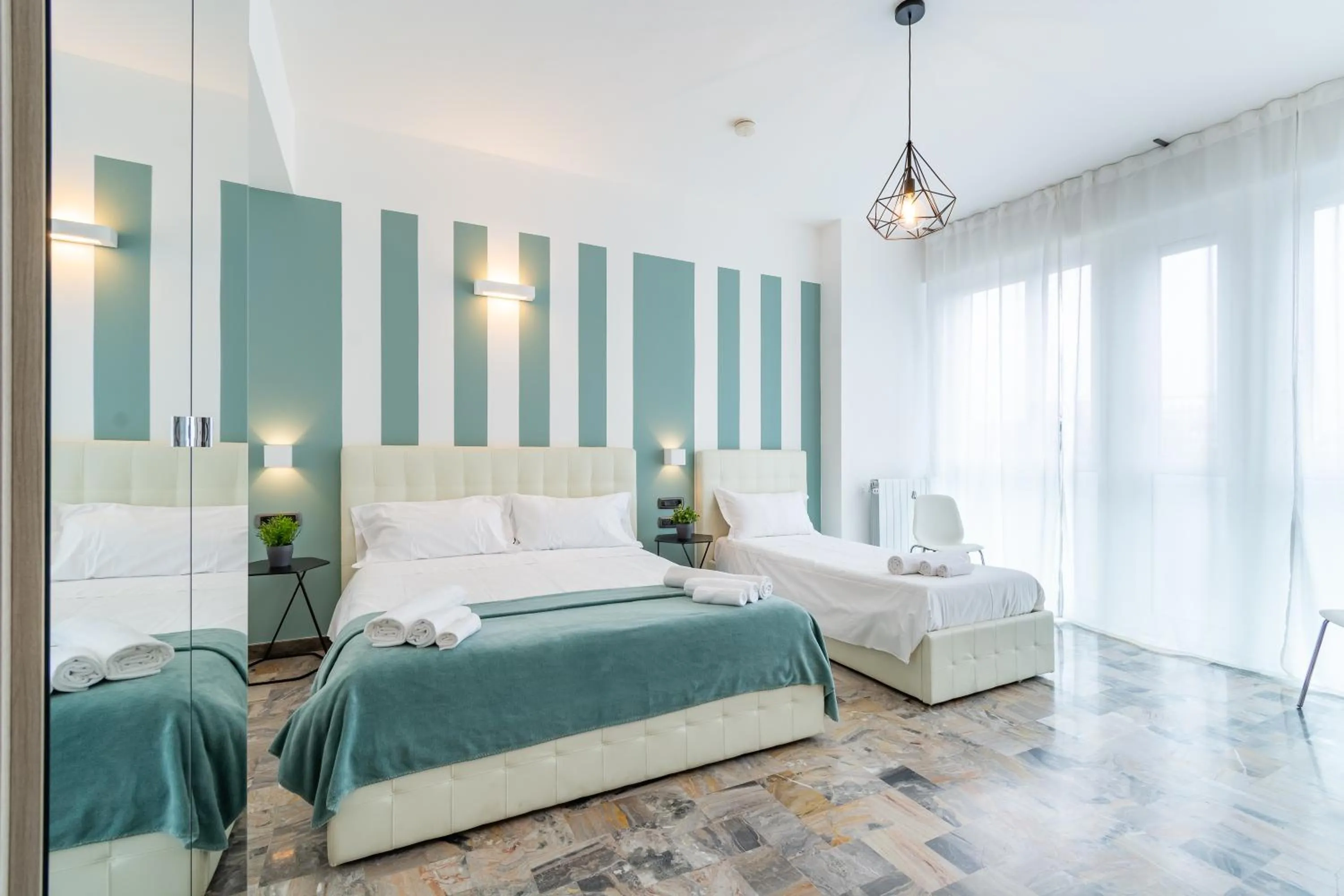 Bedroom, Bed in 4 Star Bologna Train Station - Self Check-In