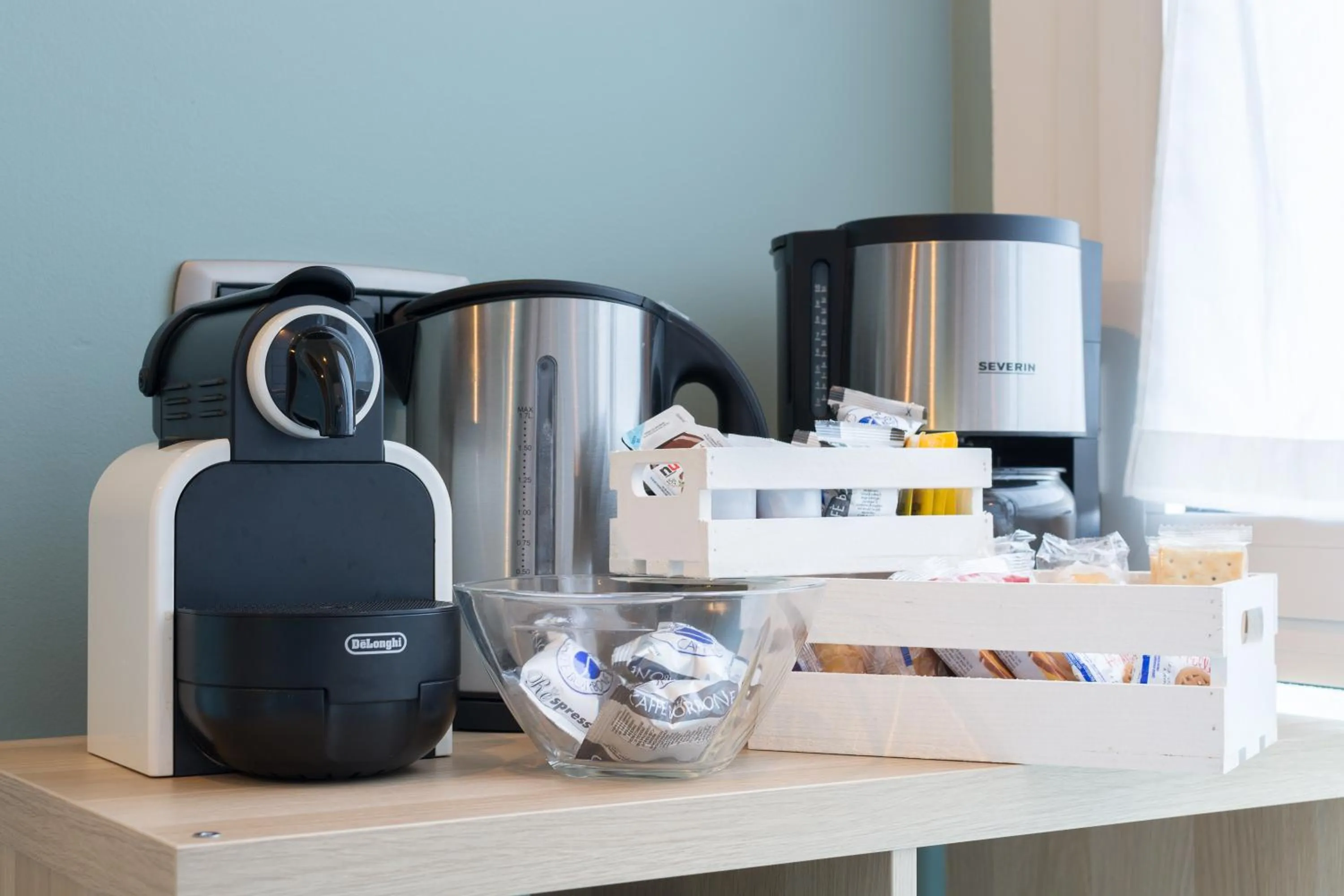 Coffee/tea facilities in 4 Star Bologna Train Station - Self Check-In