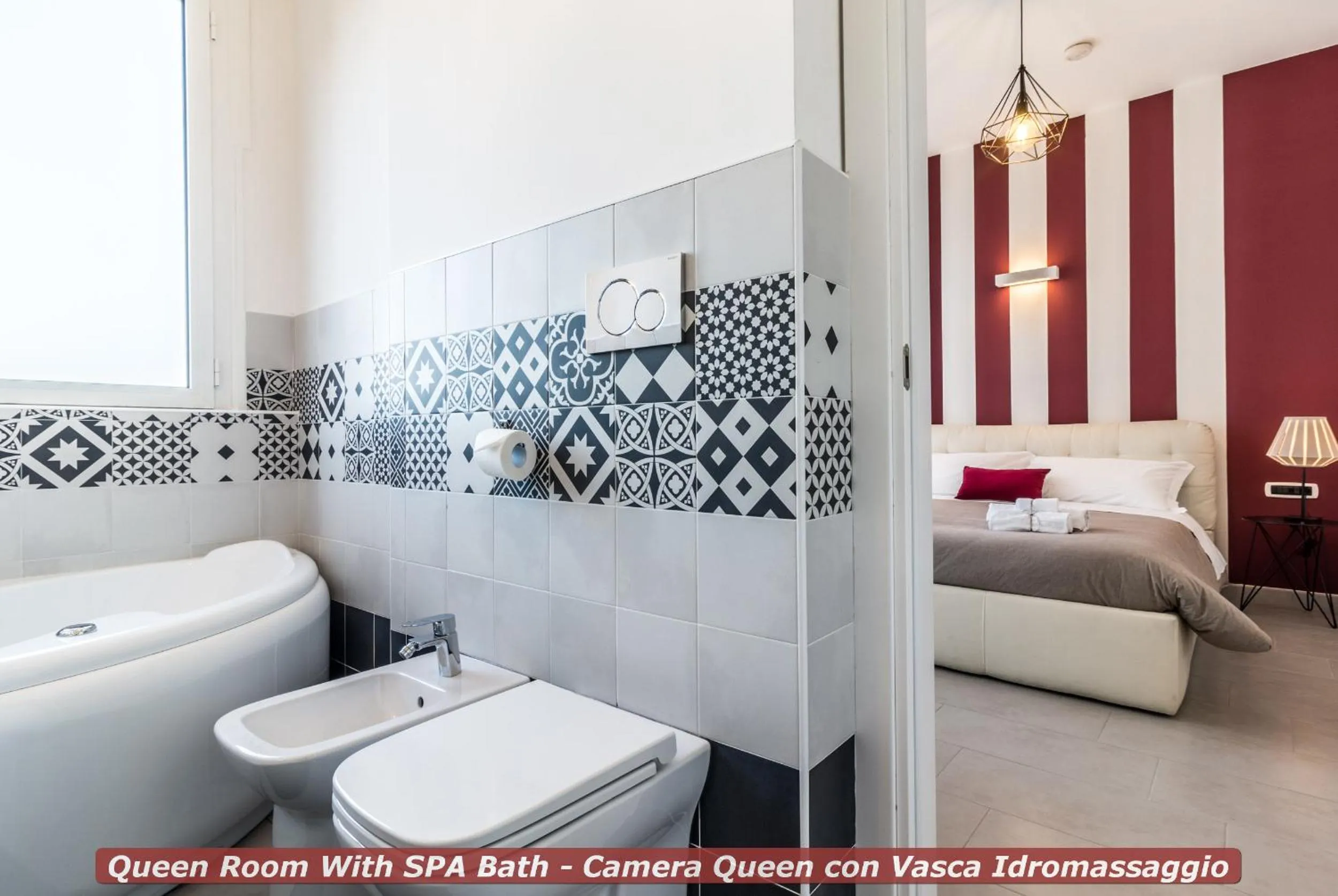 Bathroom, Bed in 4 Star Bologna Train Station - Self Check-In