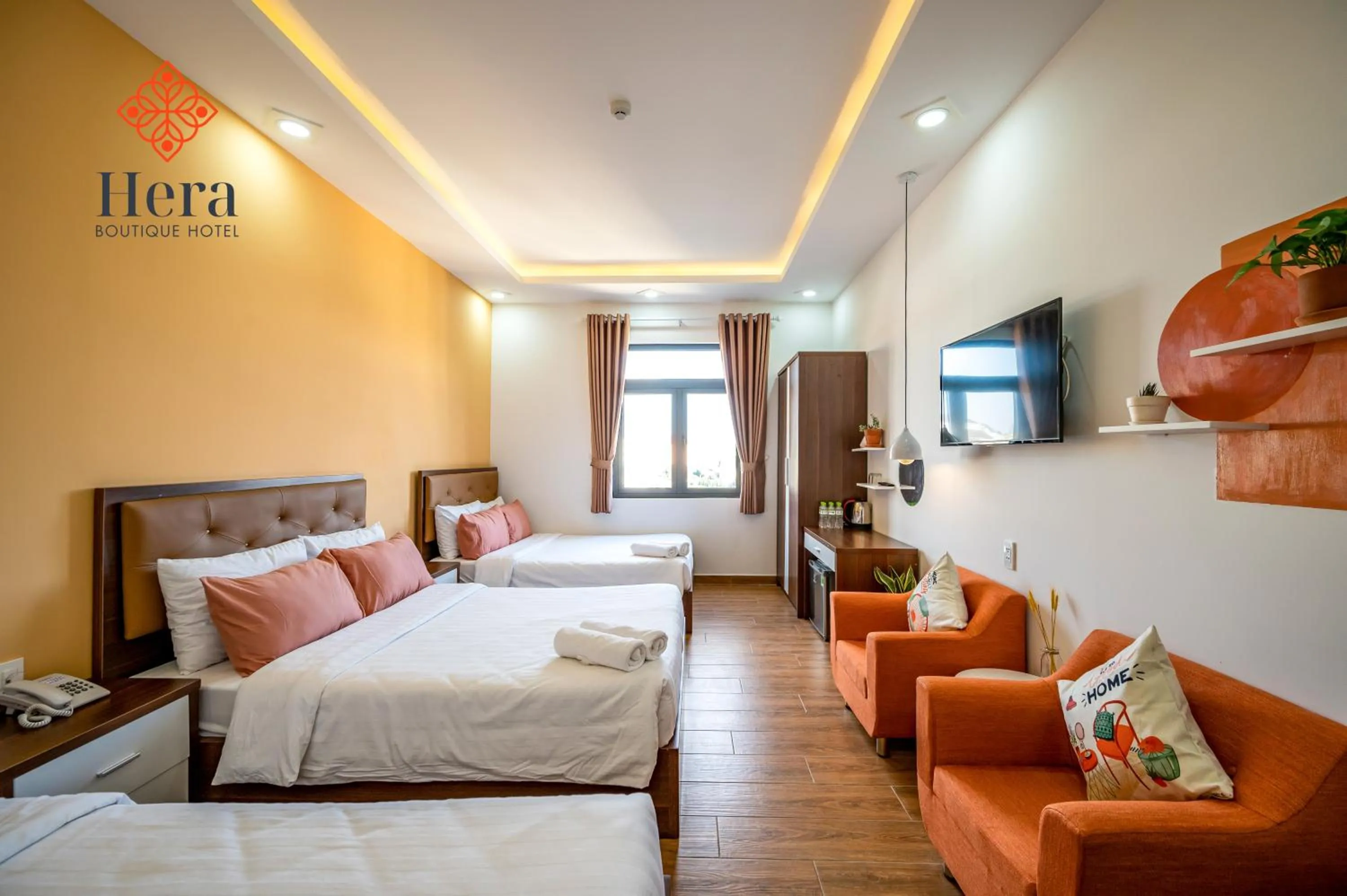 Bed in Hera Boutique Hotel