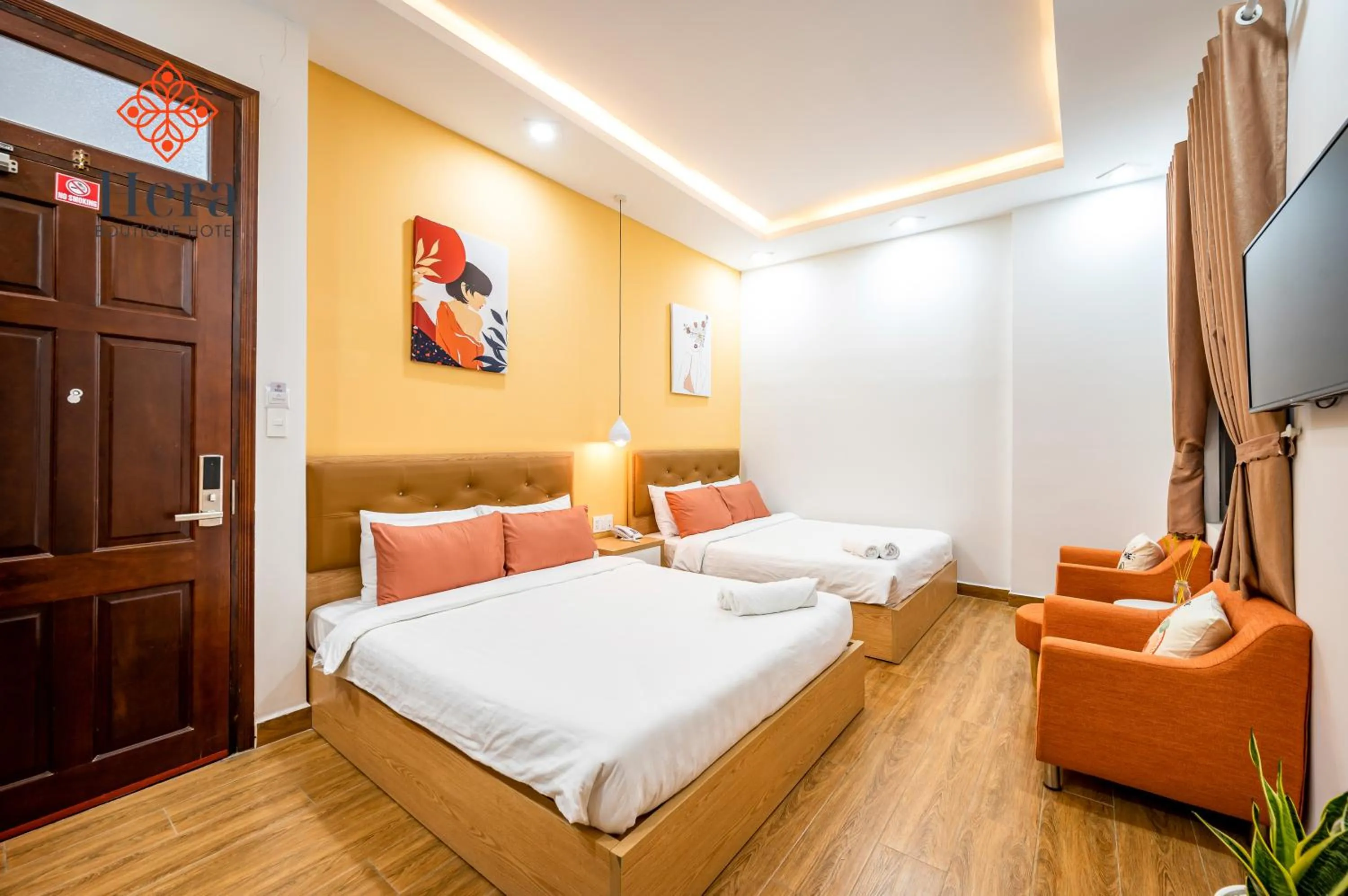 Bed in Hera Boutique Hotel