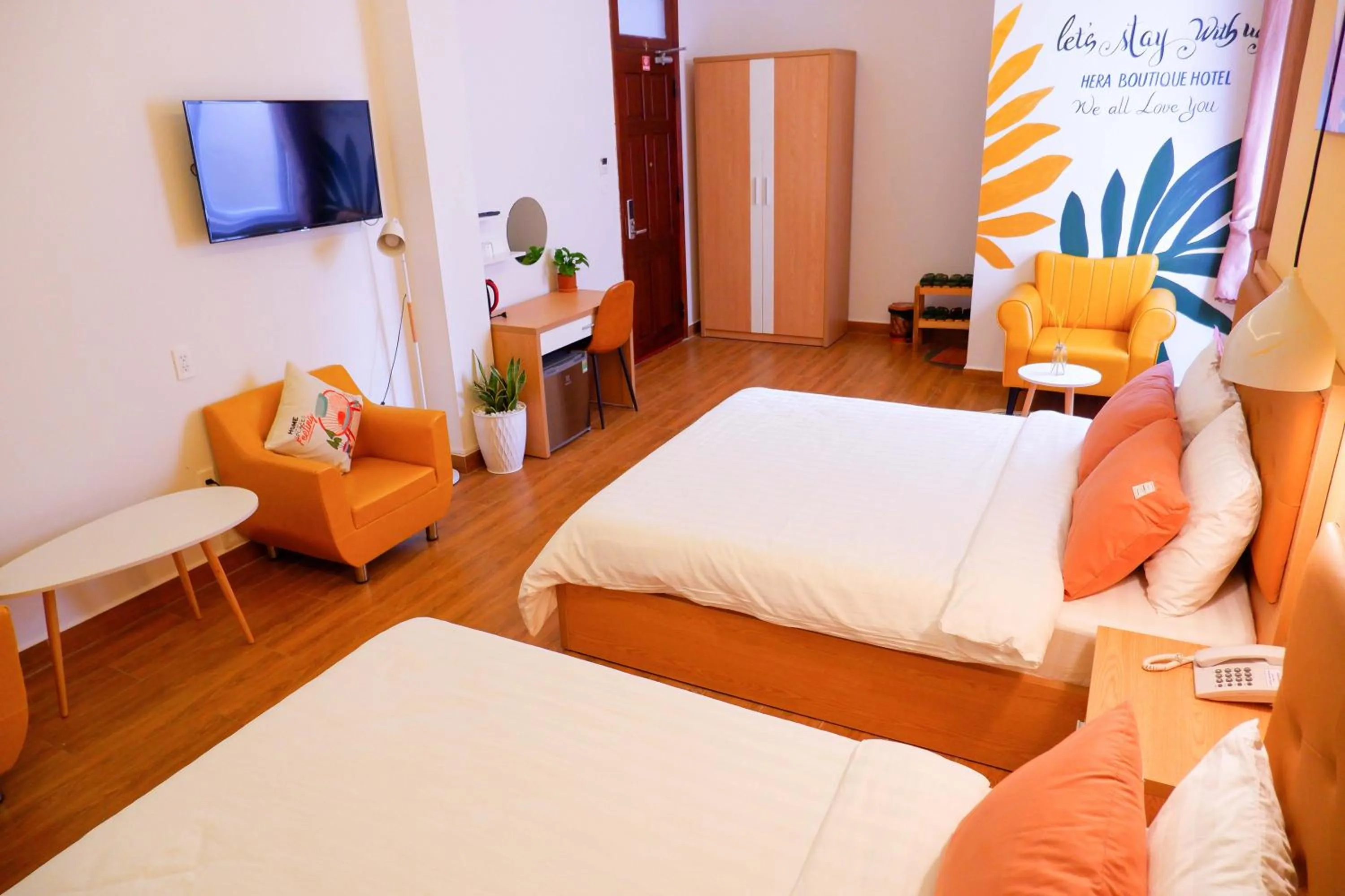 Bed in Hera Boutique Hotel